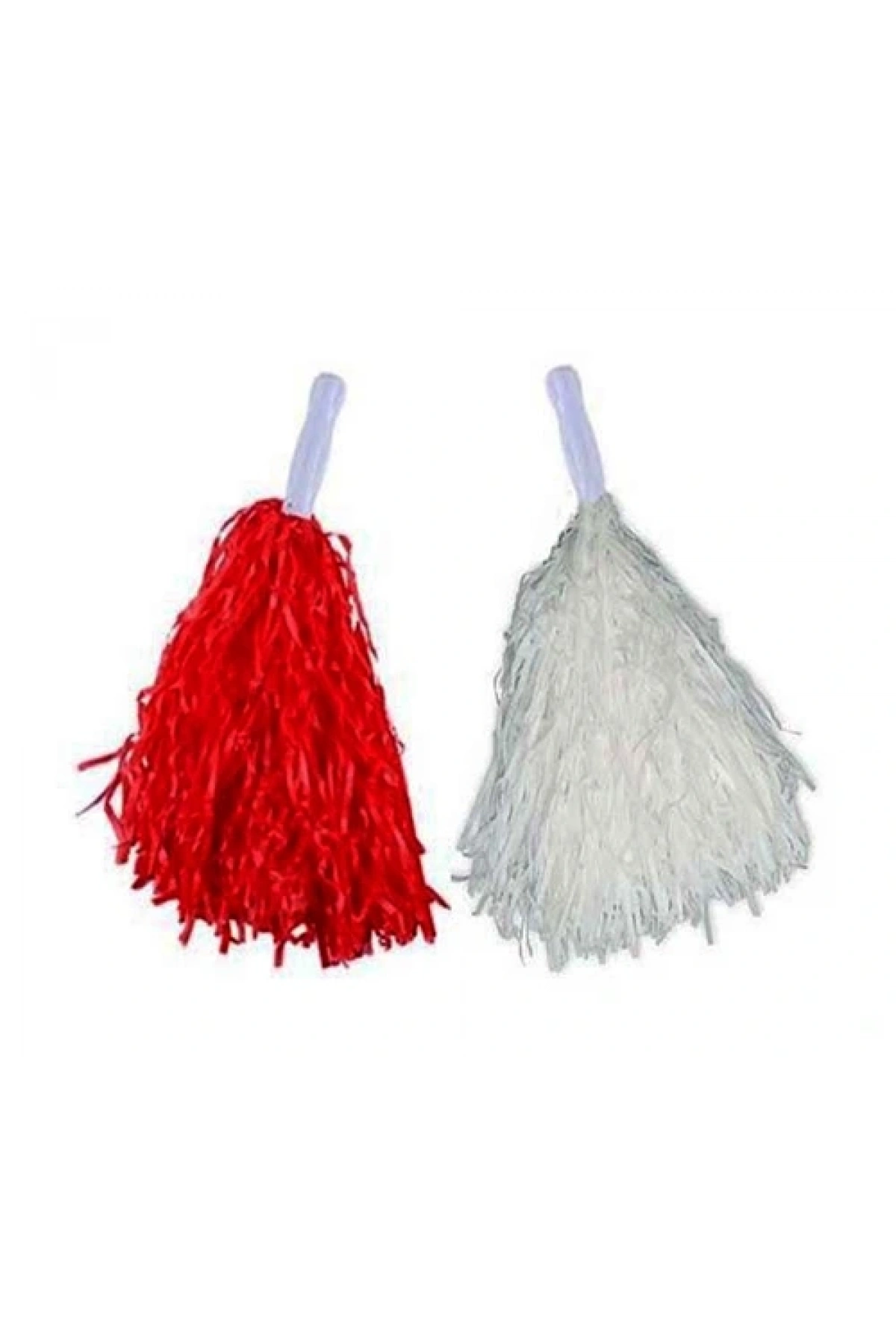 1 Çift Kırmızı Beyaz Renklerde 23 Nisan Gösteri Ponponu (5047)