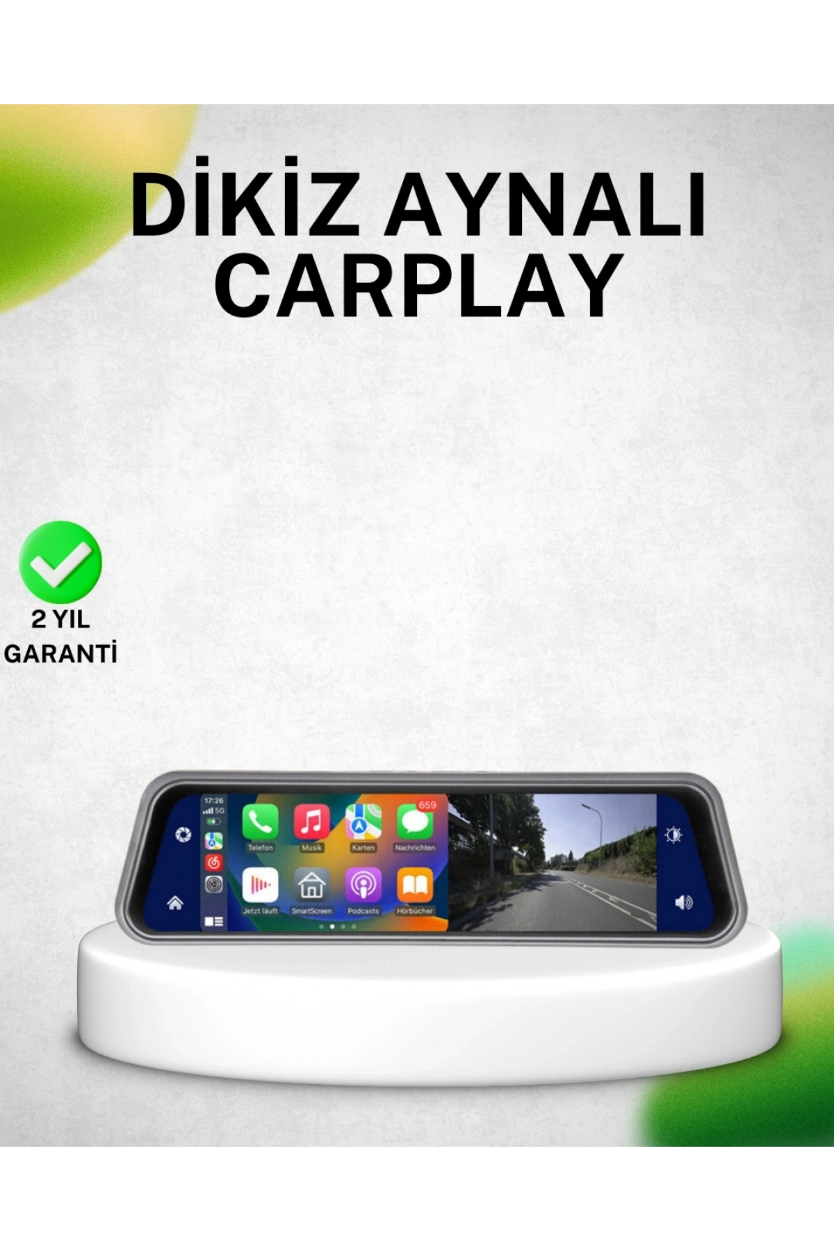 10 İnç Tam Dokunmatik Dikiz Aynası Kamera Ön Arka Full HD