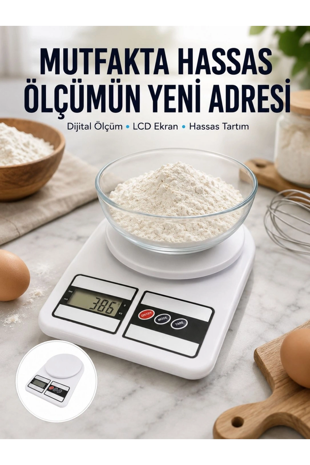 10 Kg Kapasiteli LCD Ekranlı Dijital Mutfak Tartıs Yeni Nesil