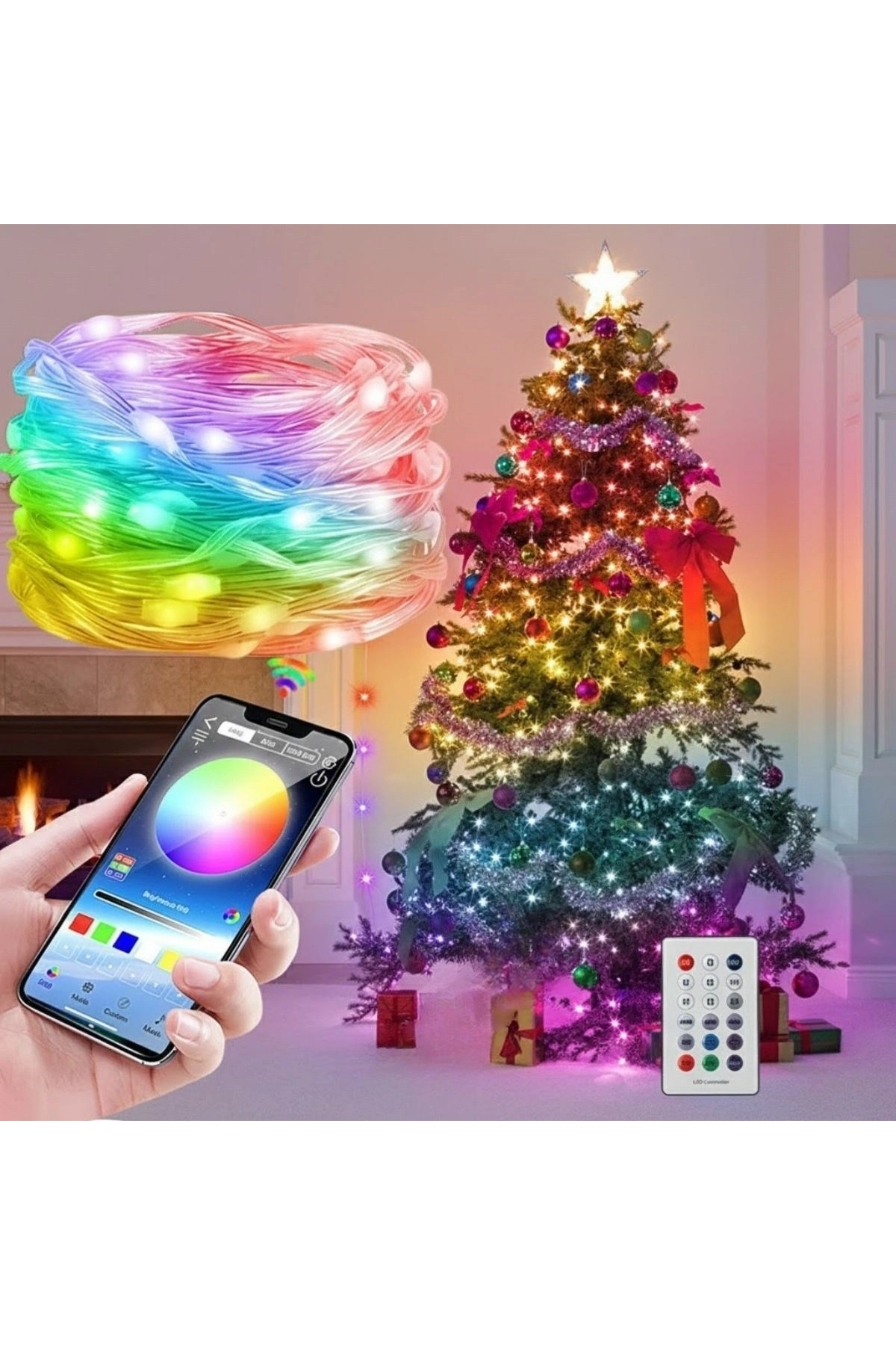 10 MT Uzaktan Kumandalı USB LED Işık – Çok Modlu Dekoratif Ortam Aydınlatmas (5047)