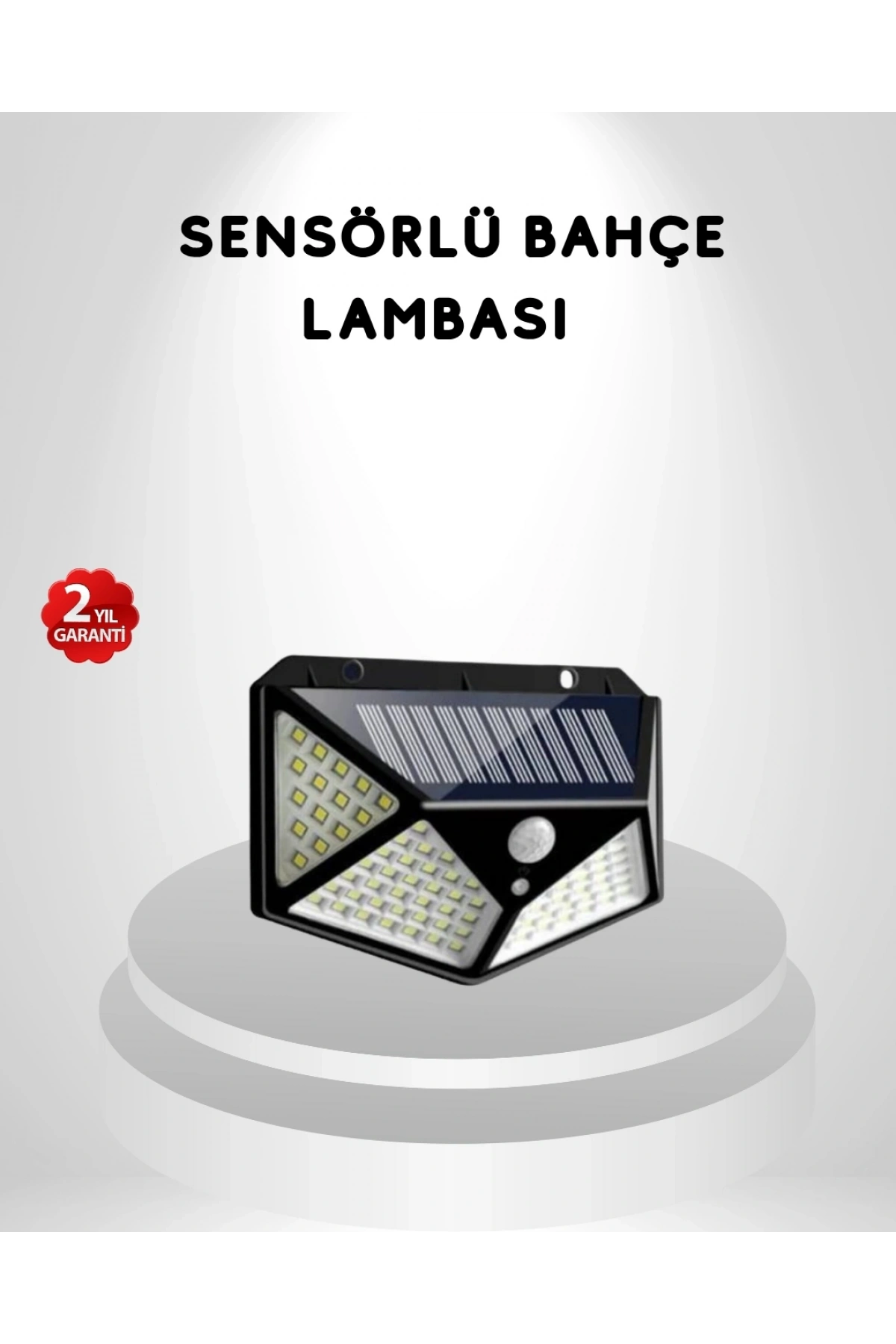 100 LED Güneş Enerjili Bahçe Lambası – PIR Sensörlü, IP65 Su Geçirmez Dış Mekan Aydınlatma