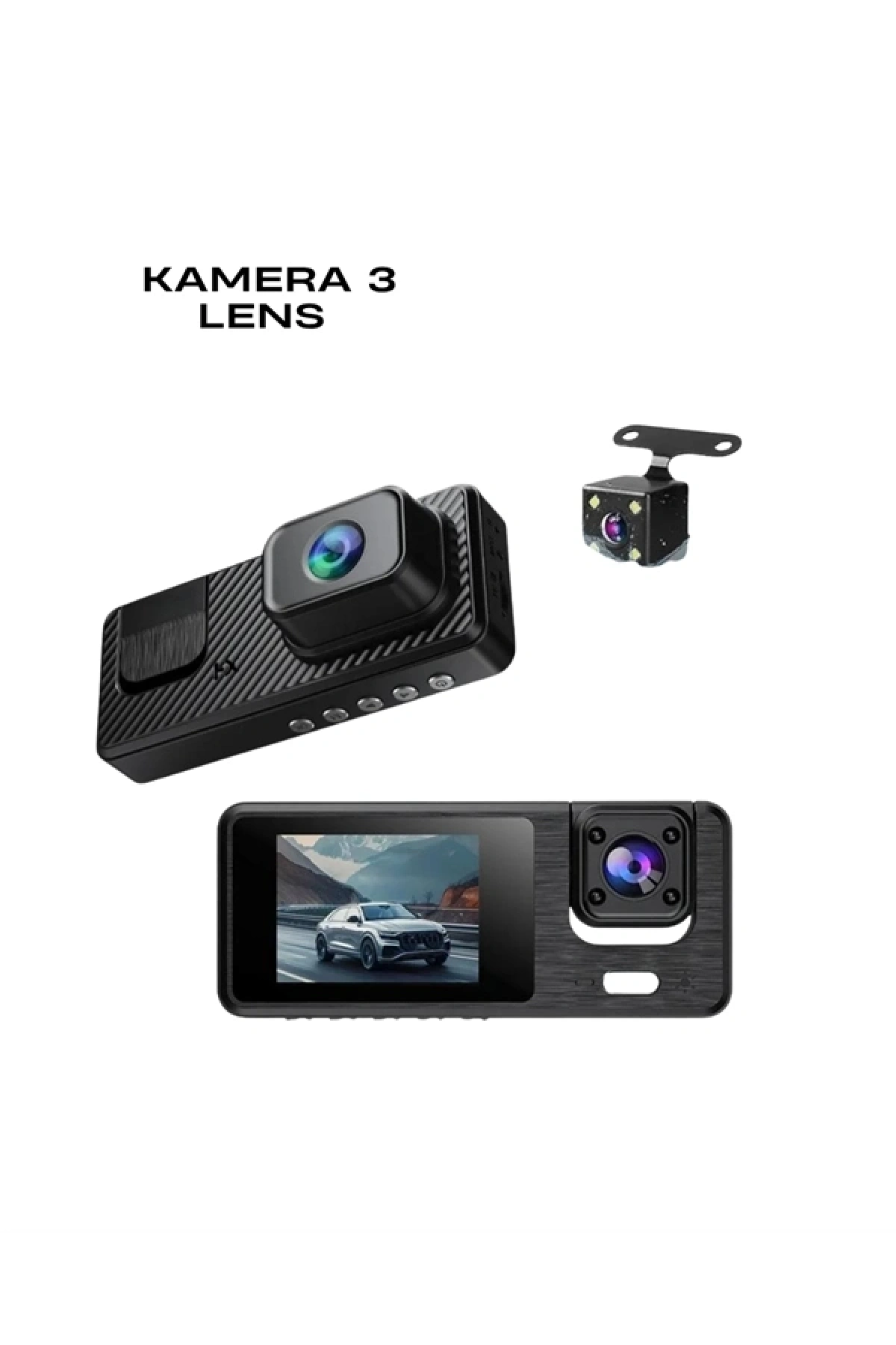 1080P 3 Kameralı Araç DVR -Q301