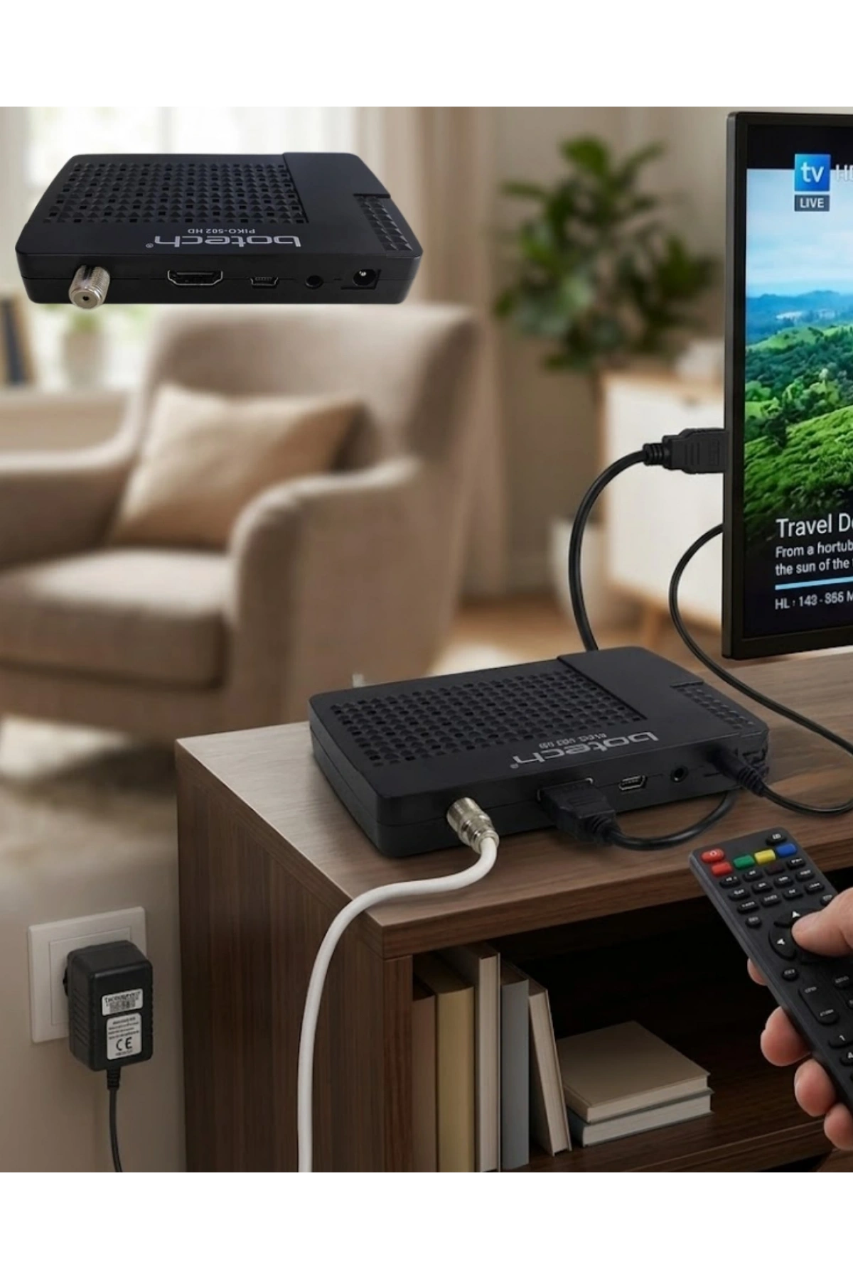 1080p HD Görüntü Kaliteli Uydu Alıcı HDMI Çıkışlı USB Destekli Kolay Kurulum