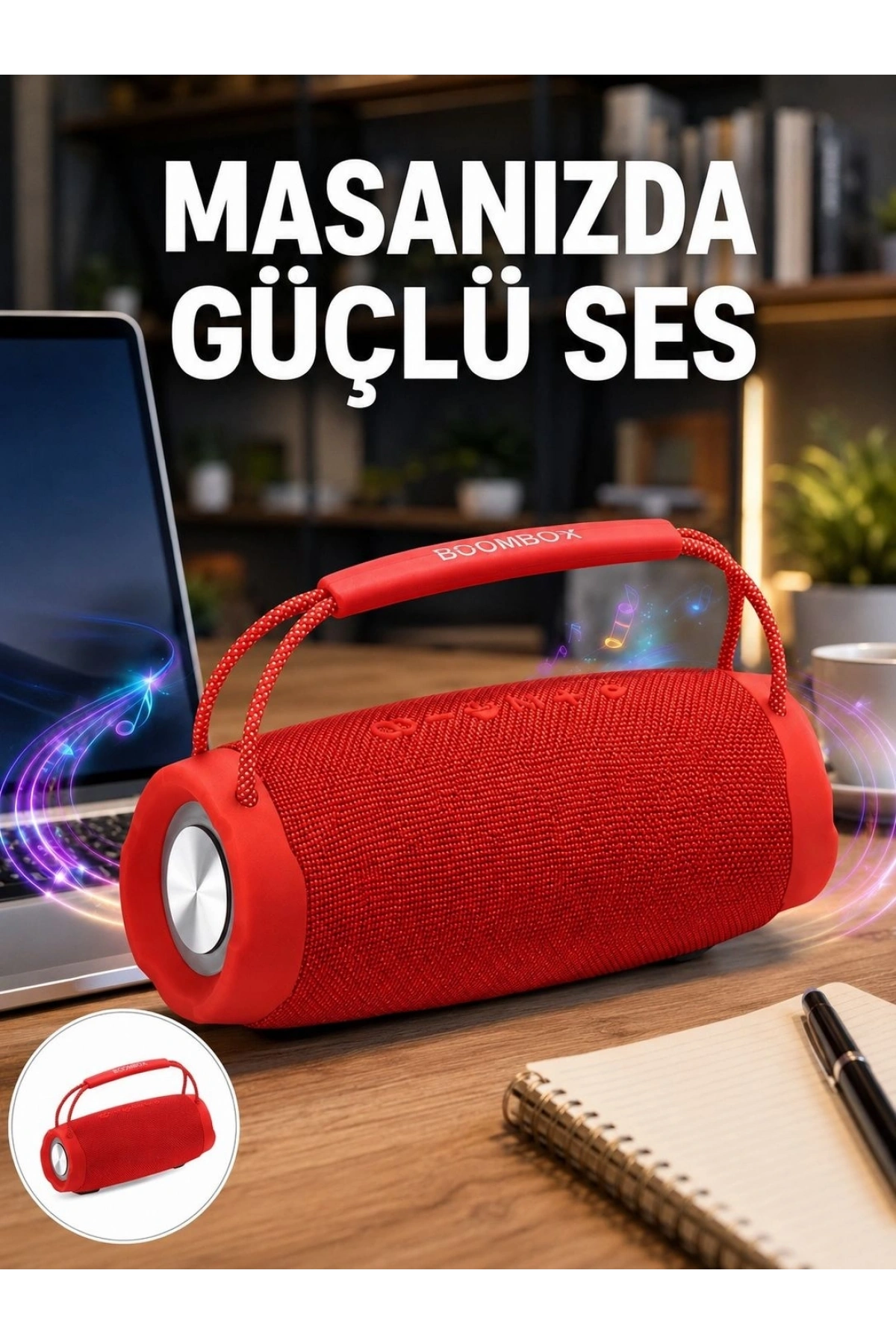10W Güçlü Stereo Ses Sunan IPX6 Bluetooth Hoparlör