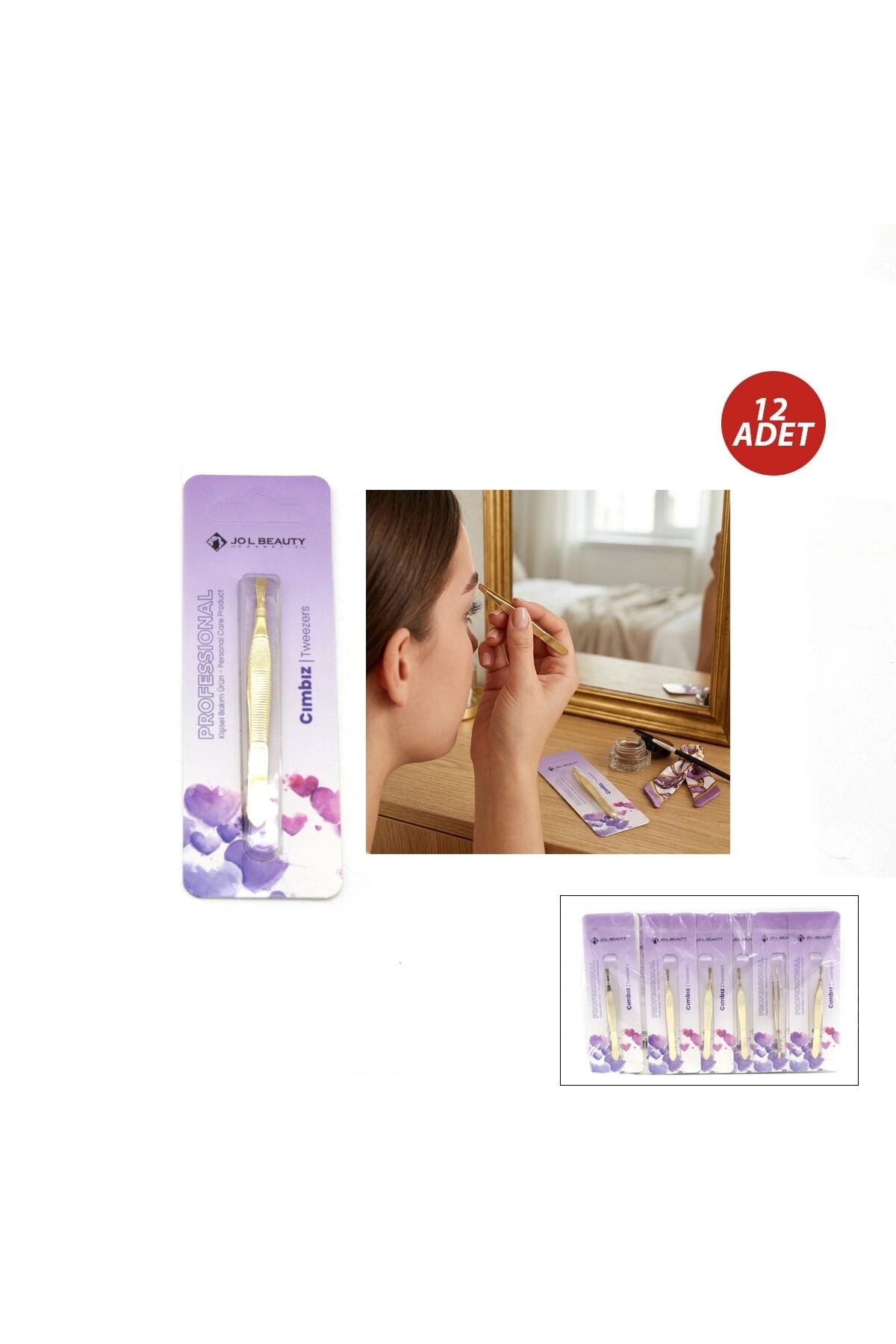 12 ADET SARI CIMBIZ (5047)