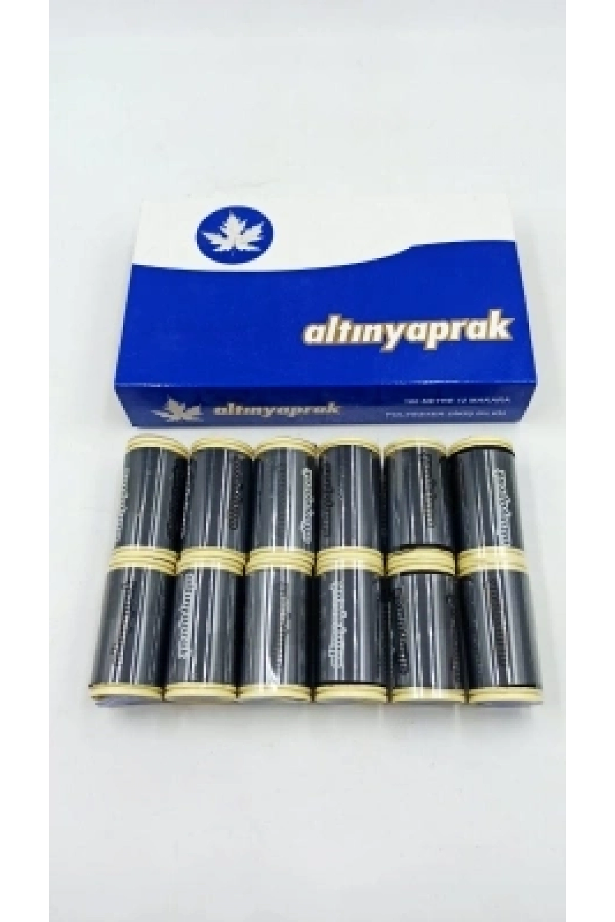 12 PARÇA  SİYAH 100 MT DİKİŞ İPLİK (5047)