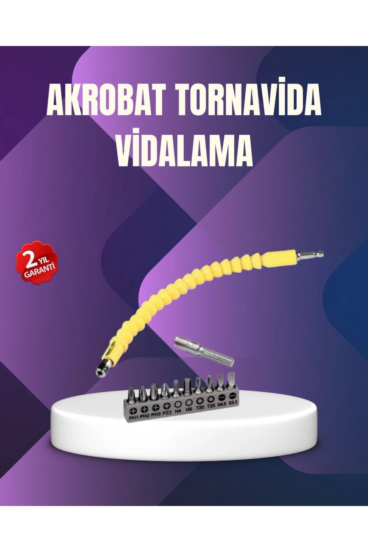 12 Parça Vidalama Uç Seti Akrobat Tasarım Dayanıklı Metal