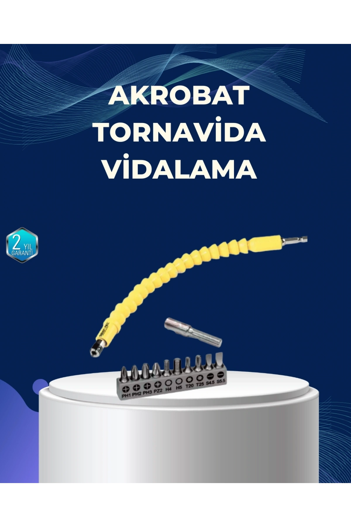 12’li Akrobat Bits Vidalama Seti Esnek Uç Çok Yönlü Kullanım