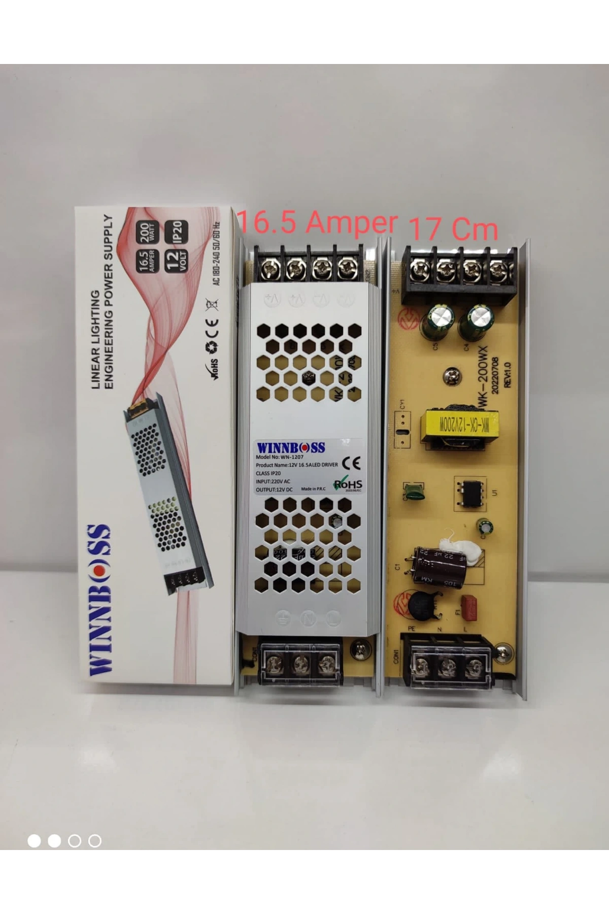 12V-16.5A-200W-IP20 ULTRA SLİM TRAFO (5047)