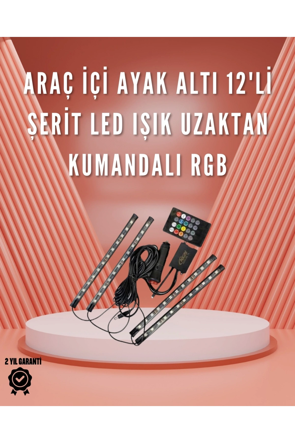 12V LED Işık Seti – Kumandalı ve Renk Ayarlı