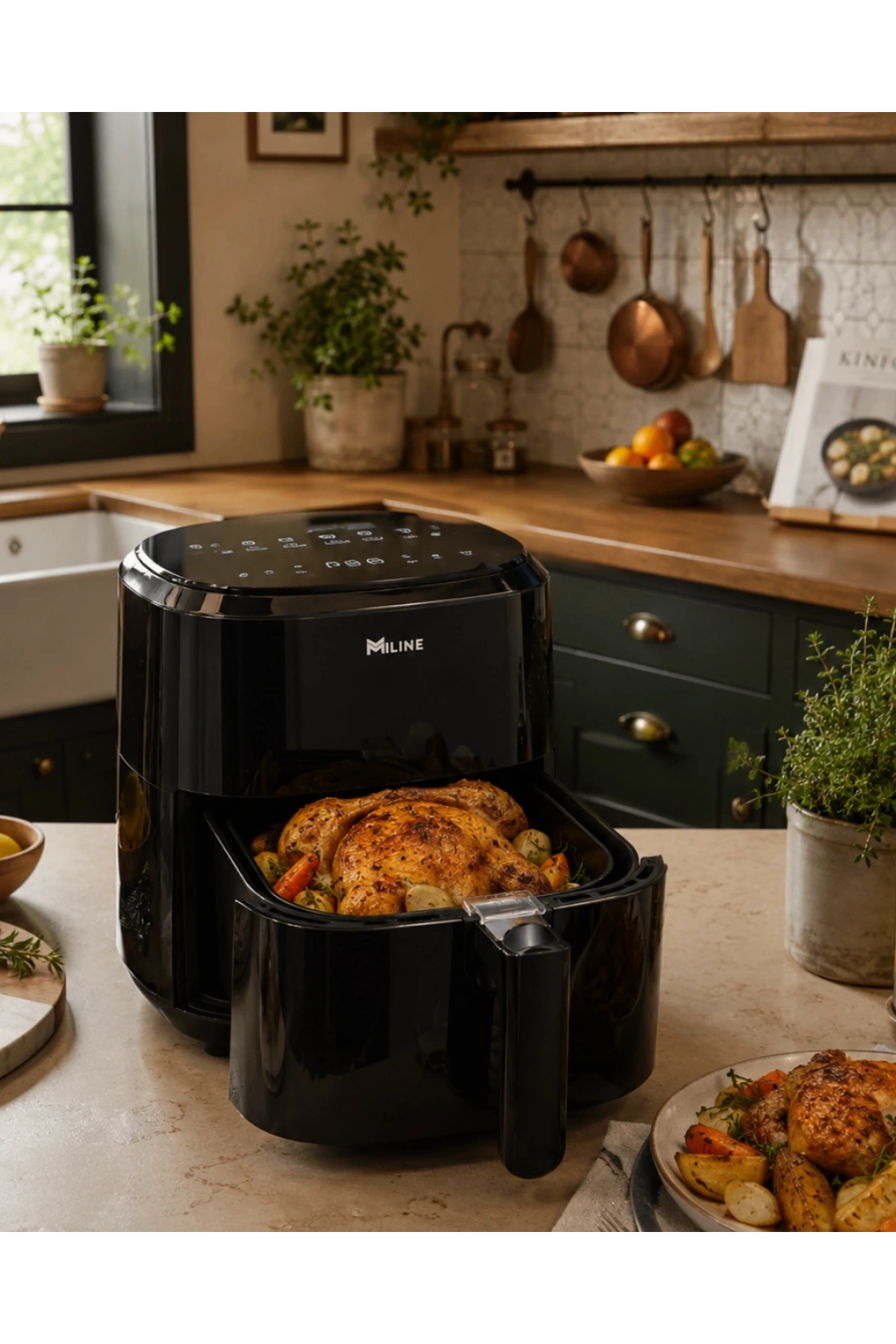 1360W Sıcak Hava Fritözü Dijital 4 Litre Air Fryer Dokunmatik Panel