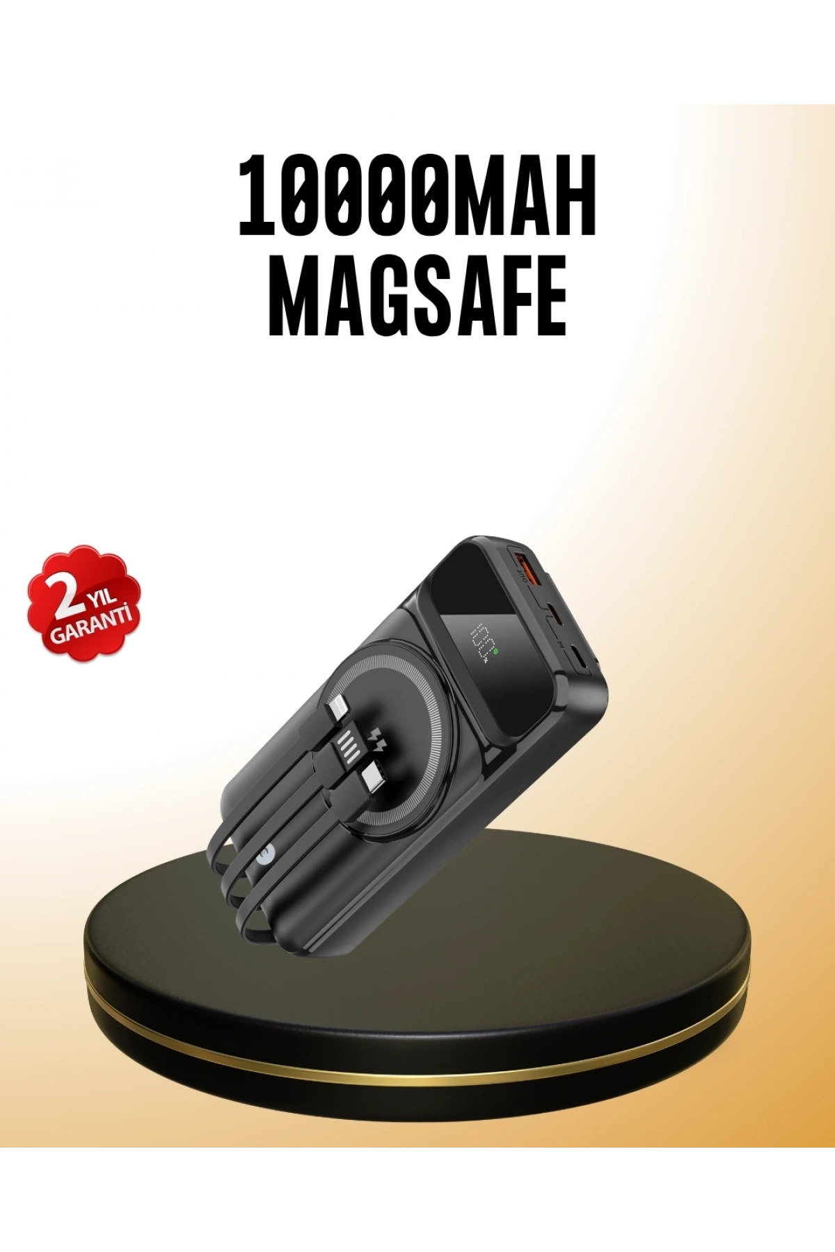 15W Kablosuz Hızlı Şarjlı 10000 mAh Powerbank – Taşınabilir, LED Göstergeli