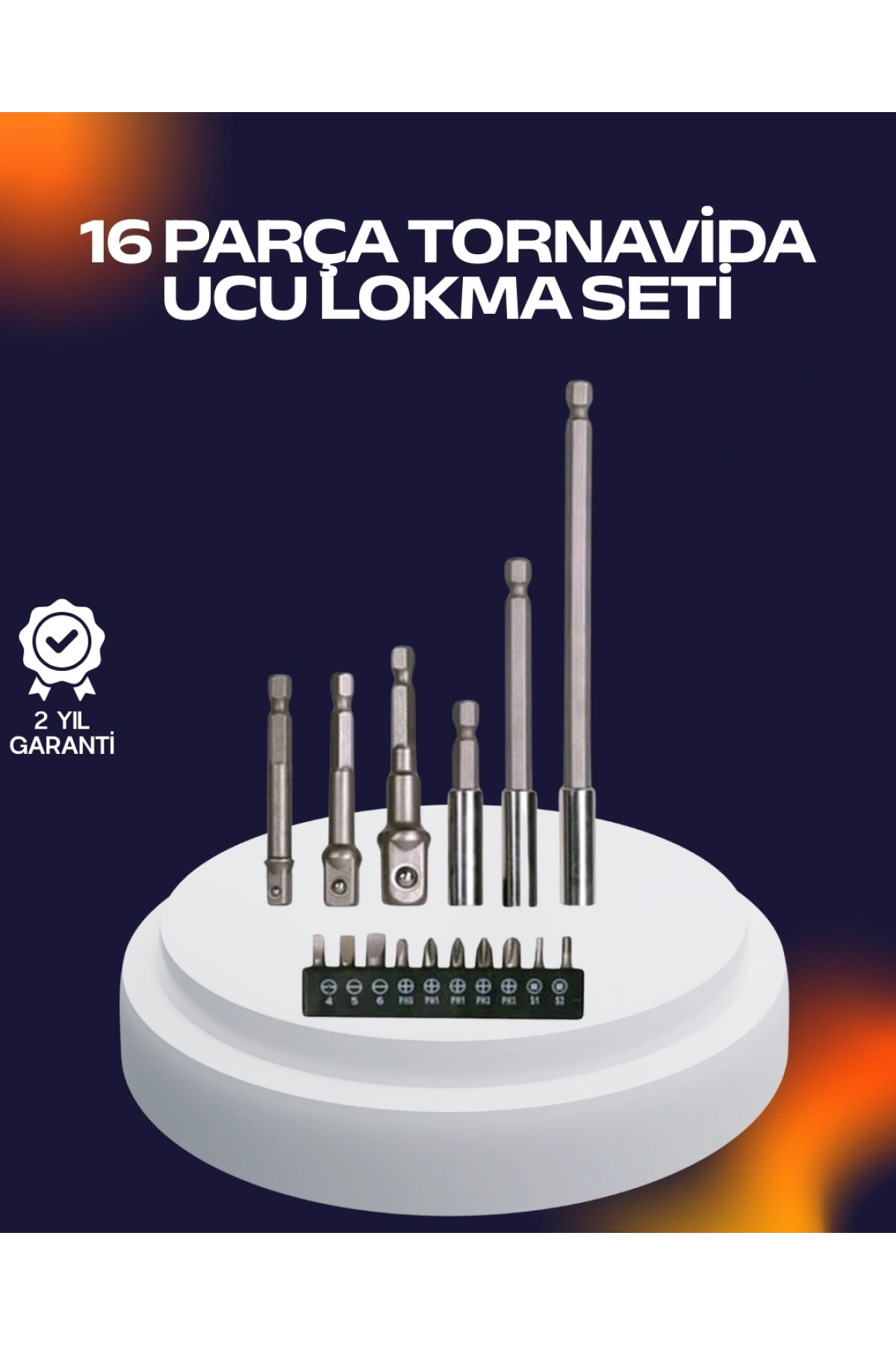 16 Parça Usta İşçilik Bits Takımı Vida Sökme Takma Set