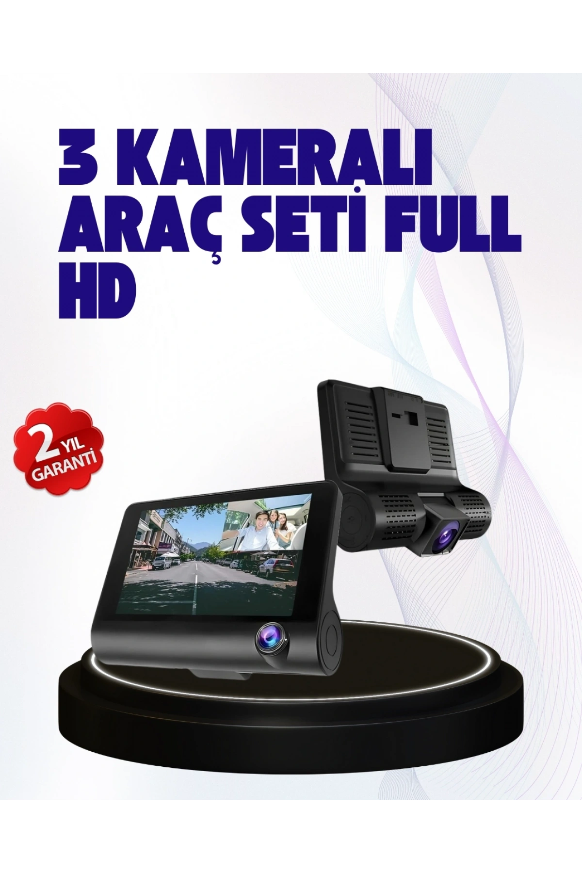 170° Geniş Açılı Araç Kamerası – 4.0” IPS Ekranlı Full HD DVR