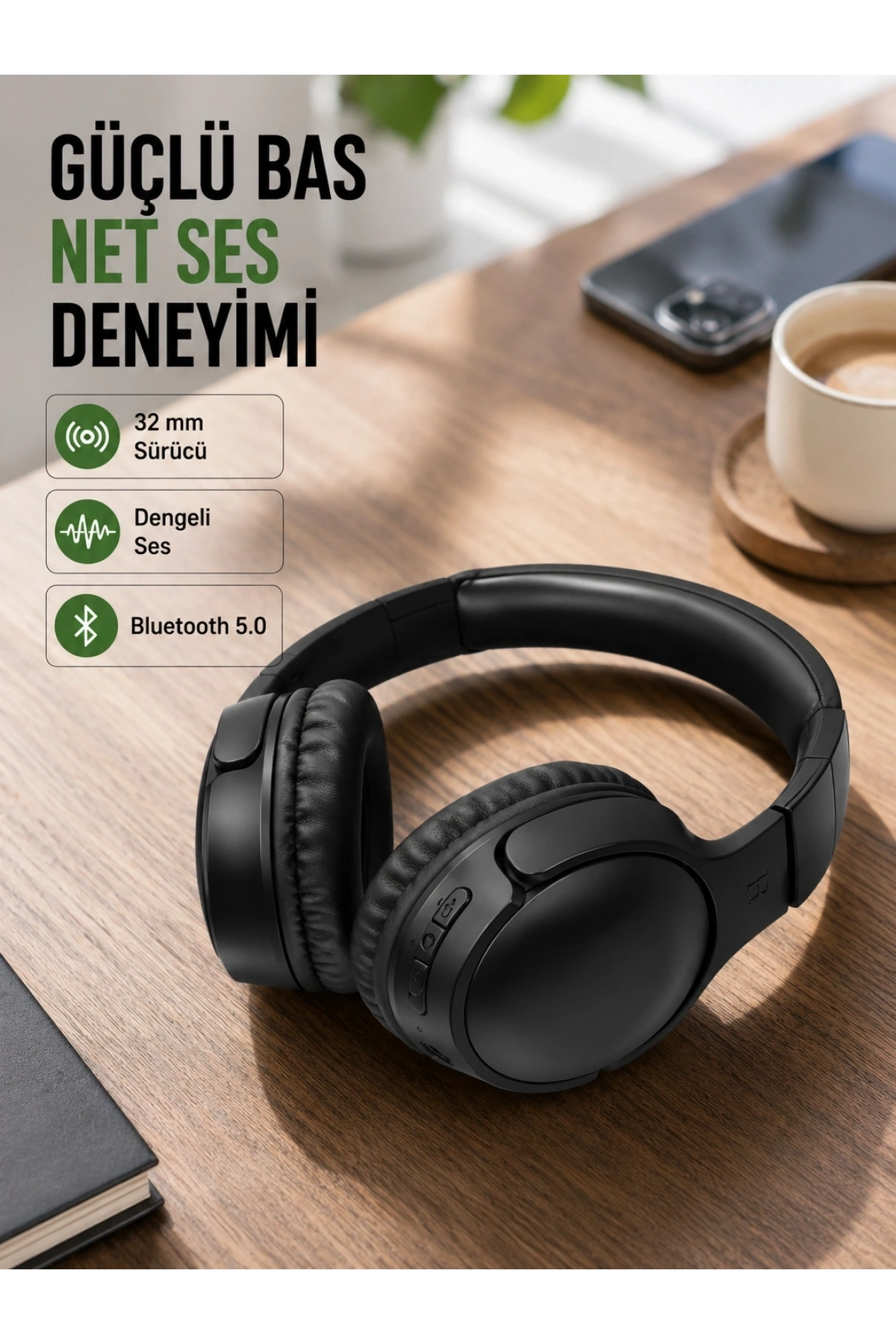 18 Saat Pil Ömürlü Bluetooth Kulaklık