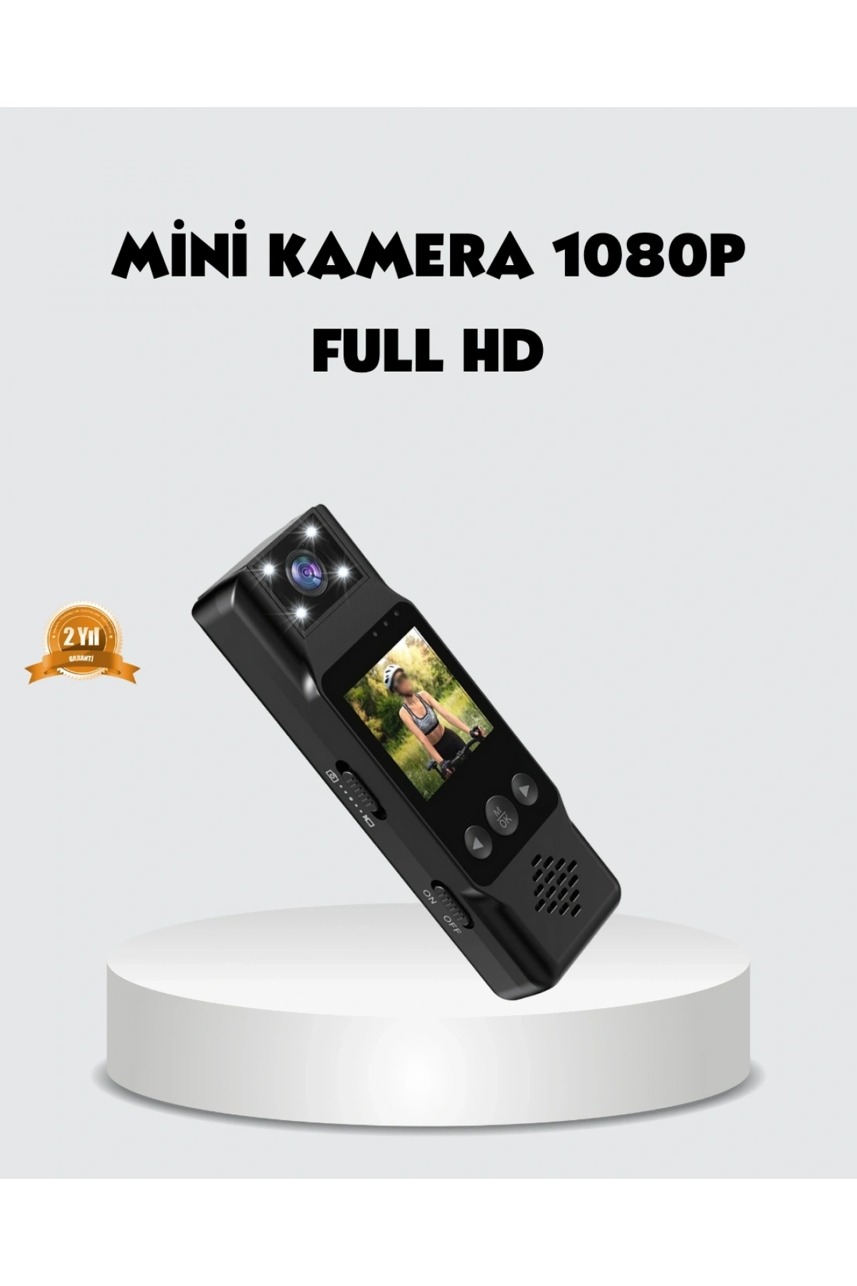 180 Derece Dönebilen Mini Kamera Full HD TFT Ekran Hareket Sensörlü