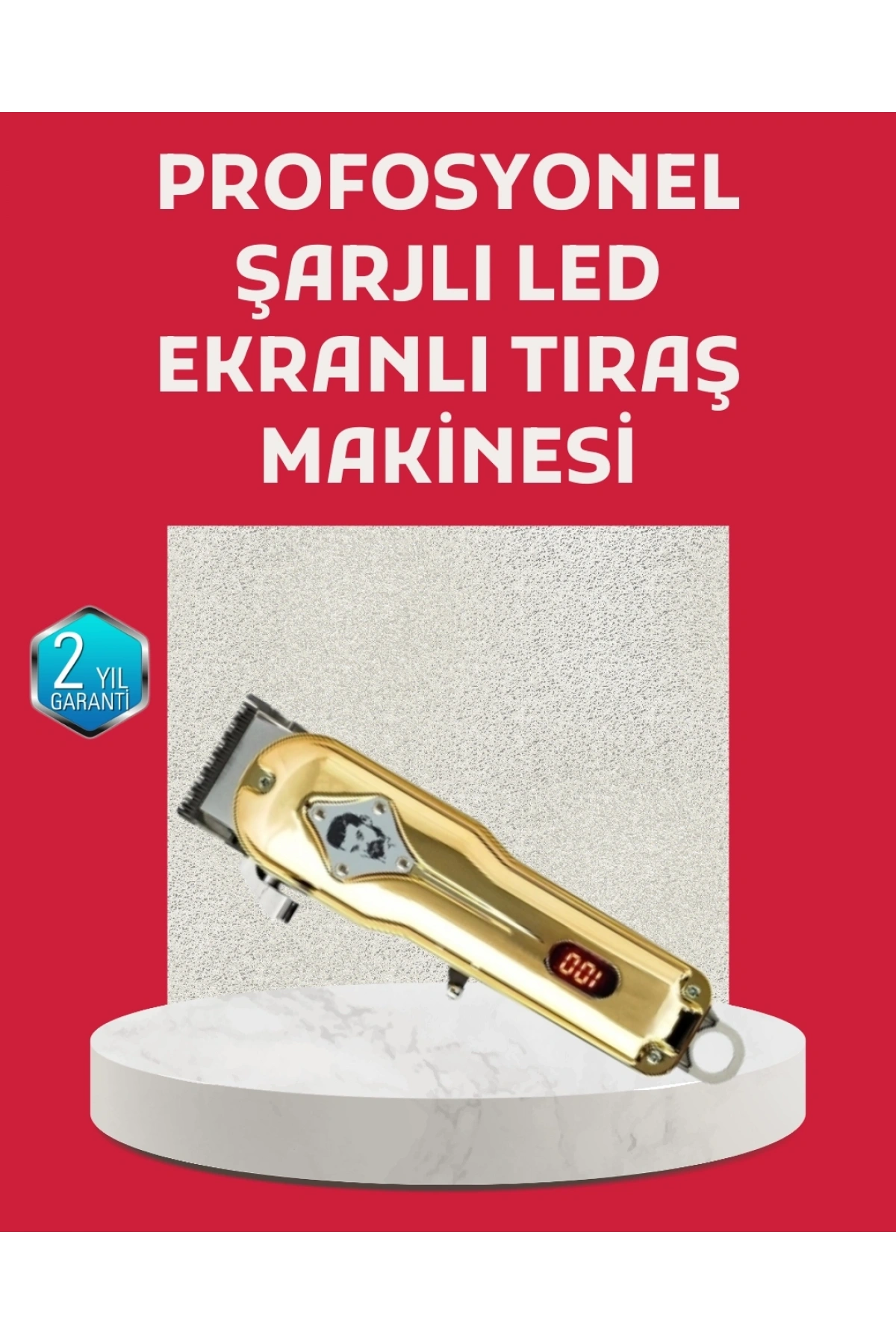 1800 mAh Bataryalı Uzun Kullanım Süreli Şarjlı Tıraş Makinesi