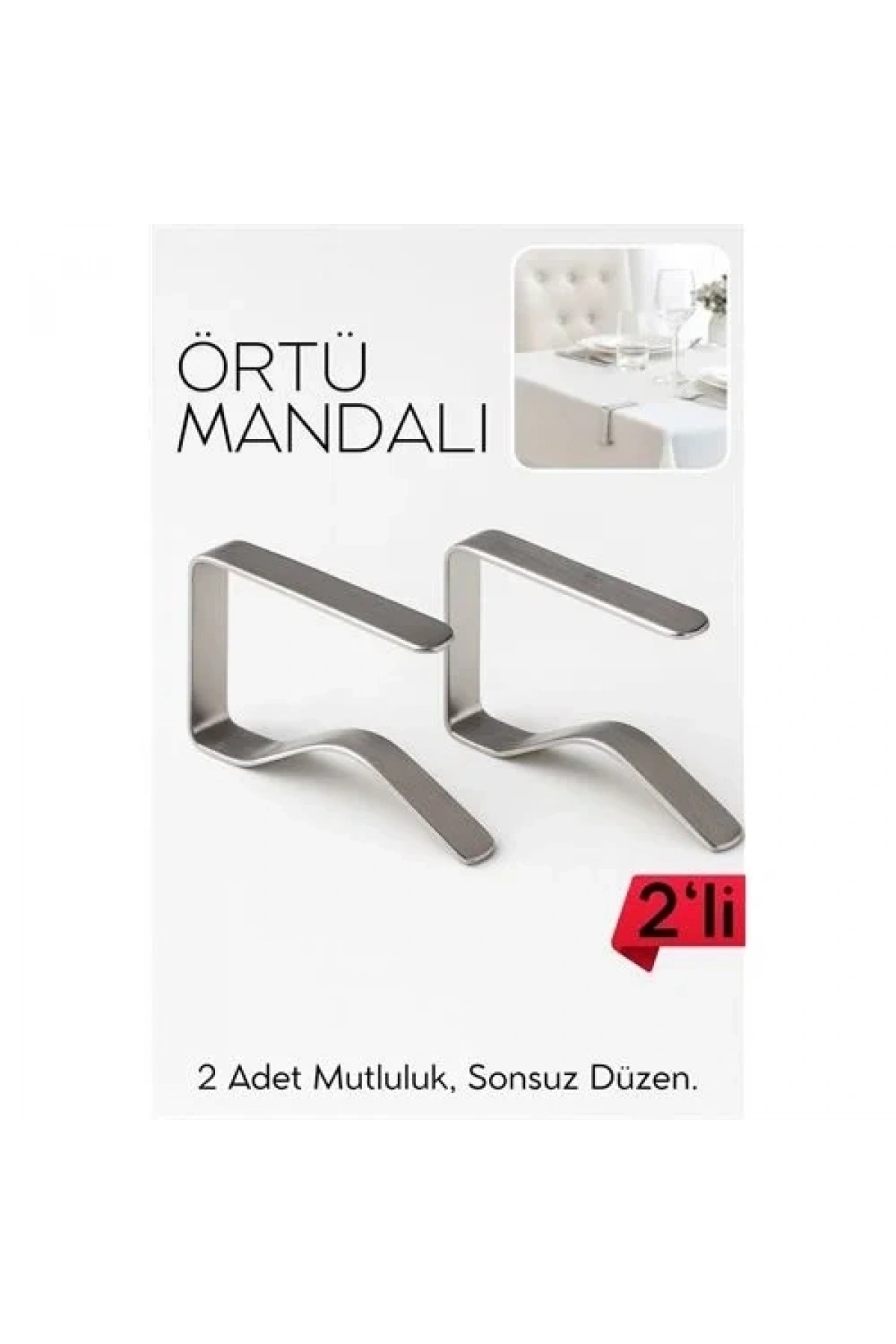 2li Masa Örtüsü Klipsi - Metal Masa Kelepçesi Masa Örtüsü Sabitleyici  722498