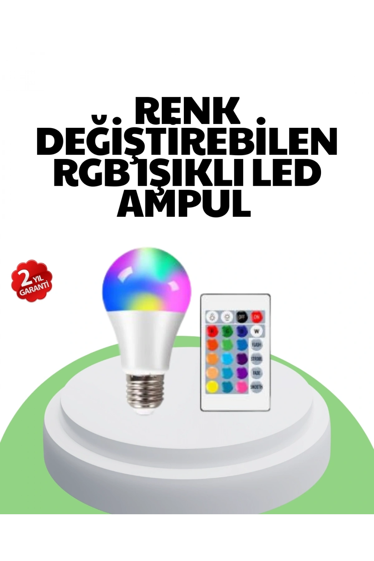 2025 RGB LED Ampul Uzaktan Kumandalı Renkli Işık A Kalite