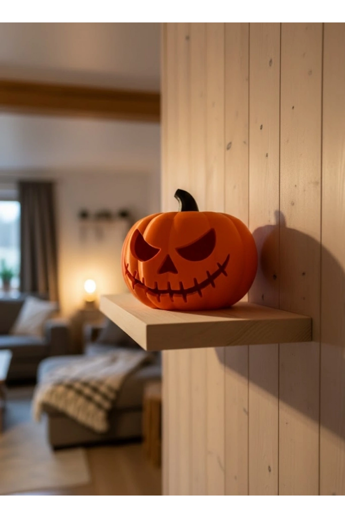 21 cm Kapaklı Balkabağı Kutu Konsept Dekor