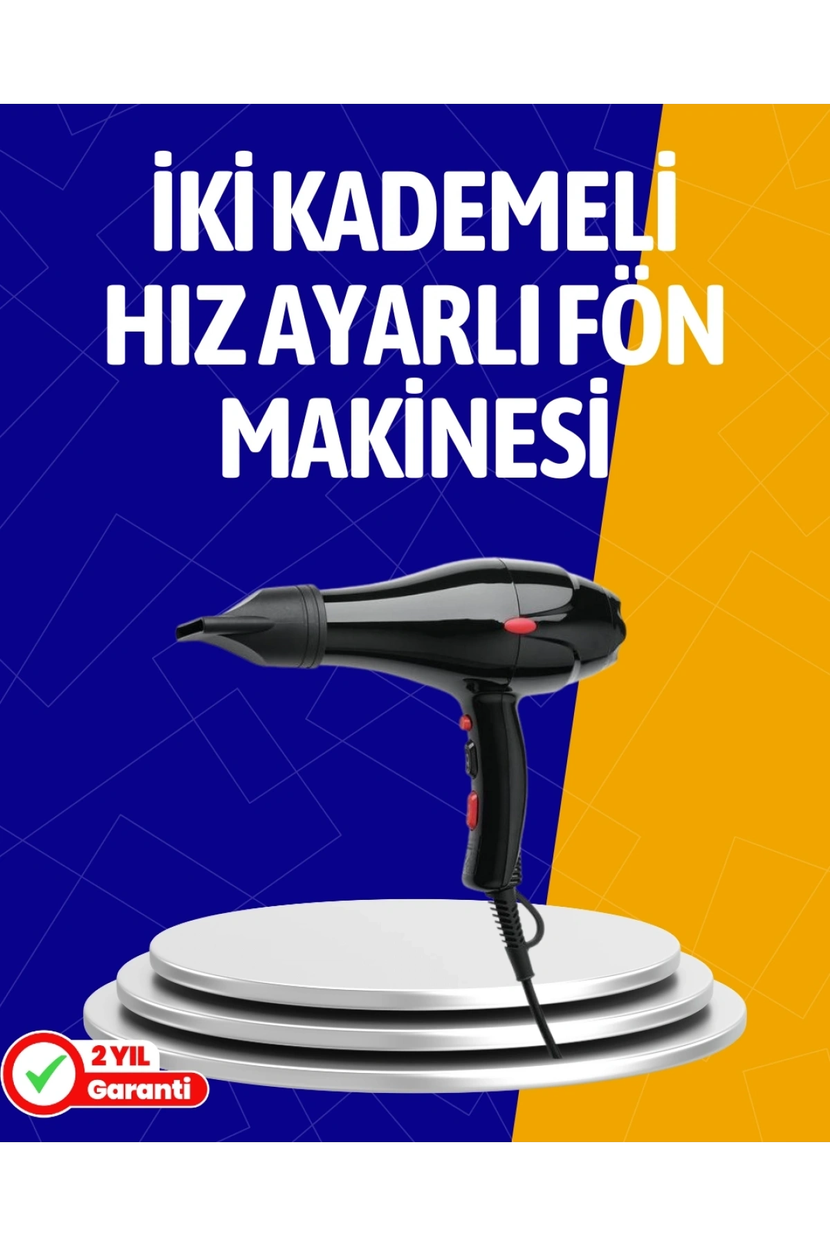 2200W Güçlü Motorlu Ergonomik Fön Makinesi