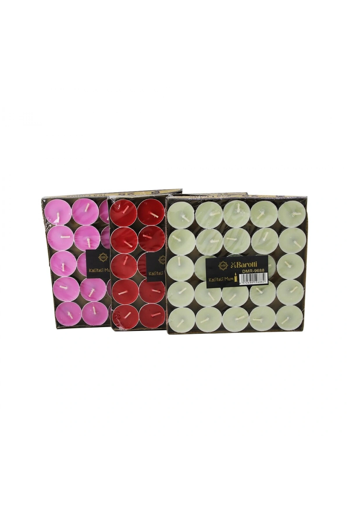 25PCS RENKLİ YUVARLAK TEA LİGHT MUM (5047)