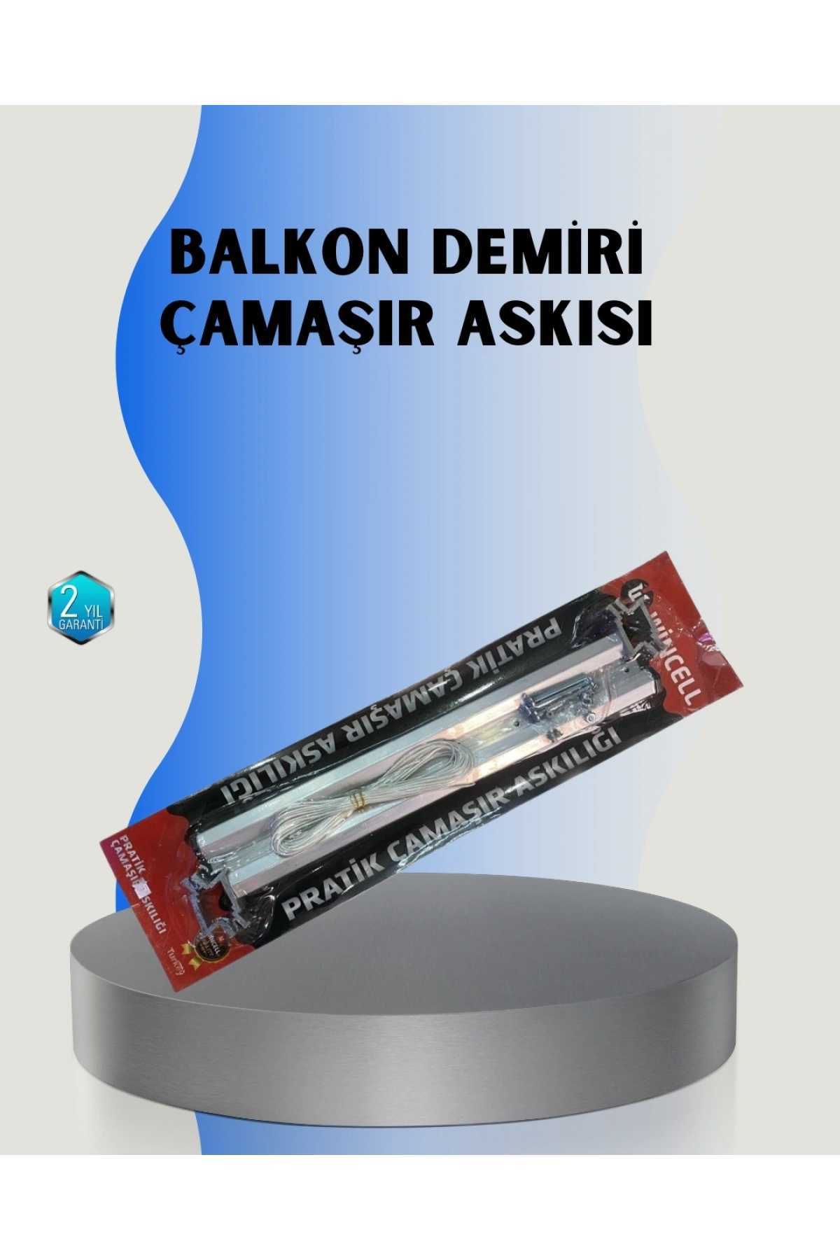 25x60 Balkon Askılığı Kare Demir Uyumlu Hava Dayanıklı Çamaşır Askısı