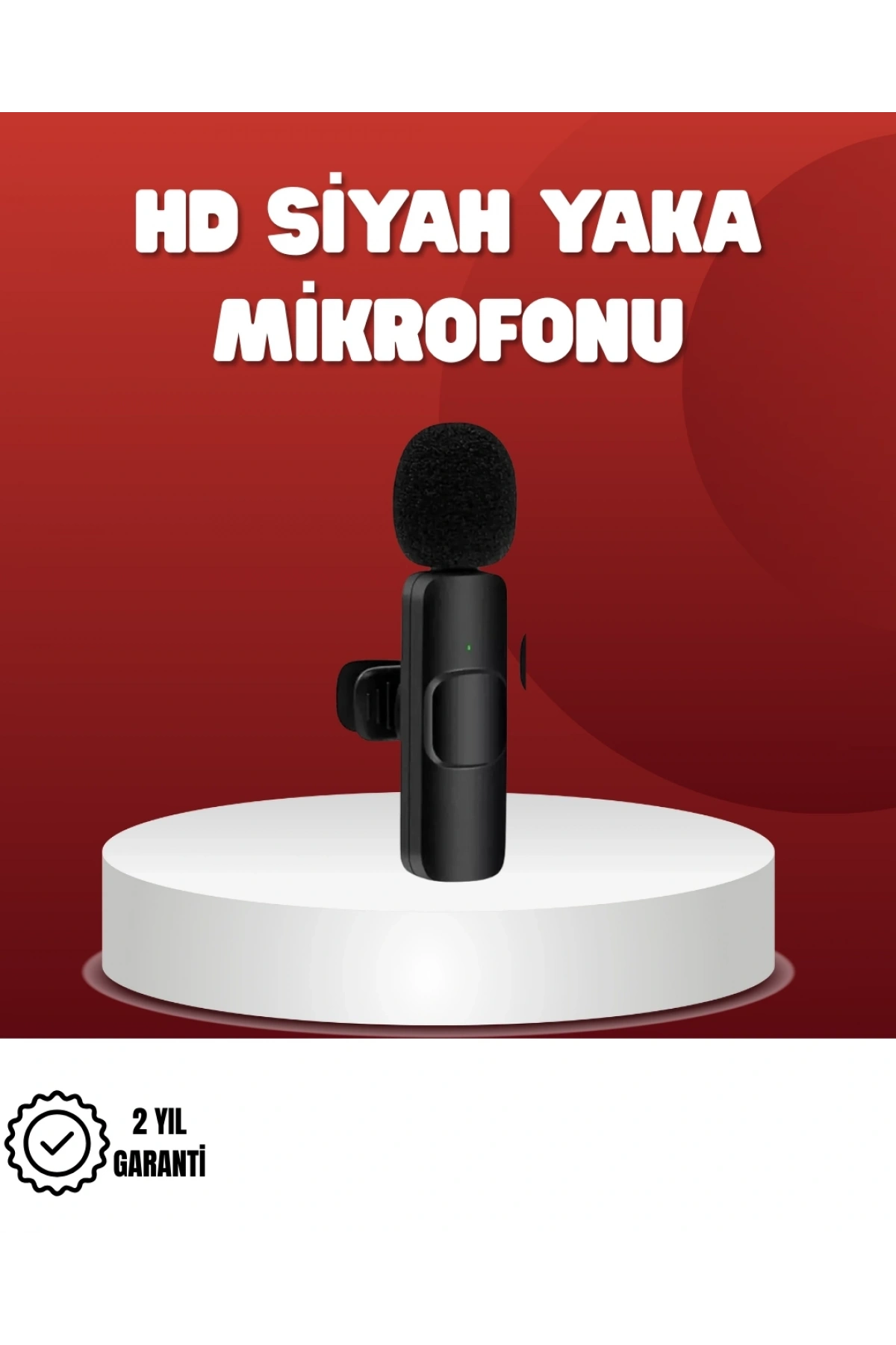 2’li Kablosuz Yaka Mikrofonu iPhone İçin Profesyonel Video Ses