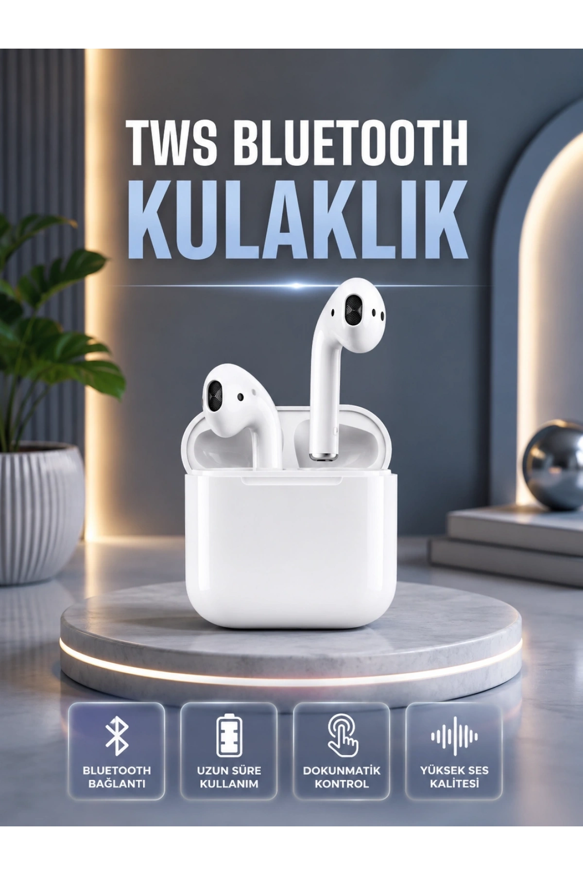 2.Nesil Kablosuz Bluetooth Kulaklık Uzun Pil Ömrü
