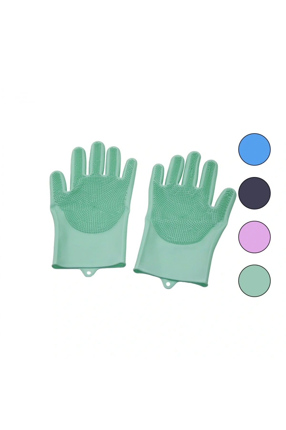 2PCS   RENKLİ SİLİKON   TIRTIRLI  BULAŞIK ELDİVENİ (5047)