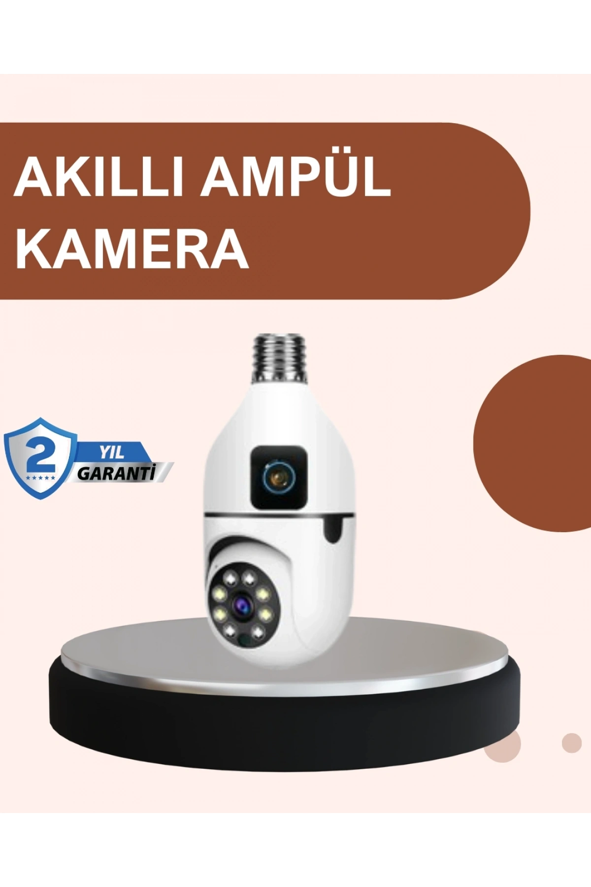 2’si 1 Arada Güvenlik Kamerası ve Sel Işığı – Kablosuz Akıllı Kamera