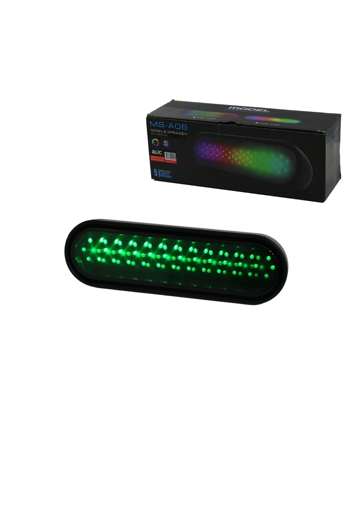 2X2 İNÇ BLUETOOTH WİRELESS RGB IŞIKLI HOPARLÖR SPEAKER TYPC-E TO USB ŞARJLI 5W (5047)