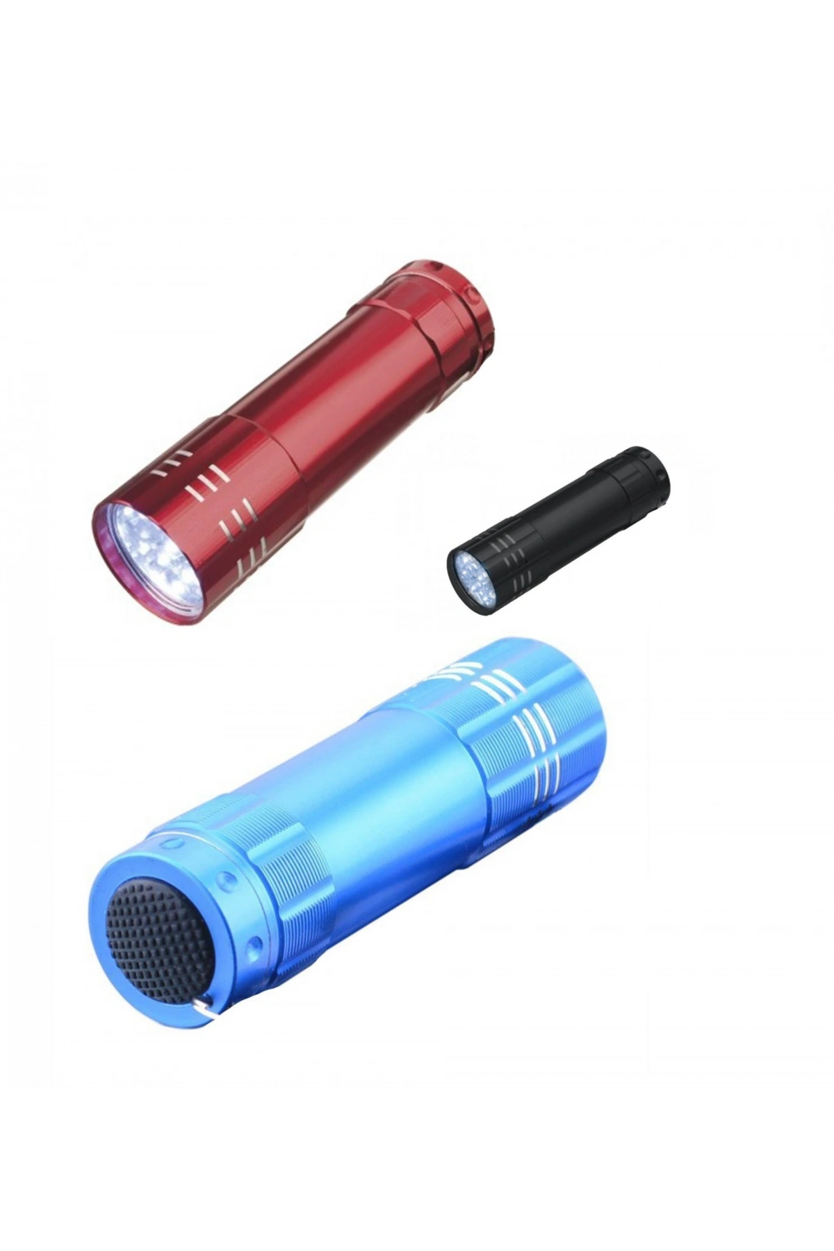 3 Adet 9 Ledli Metal Mini El Fener