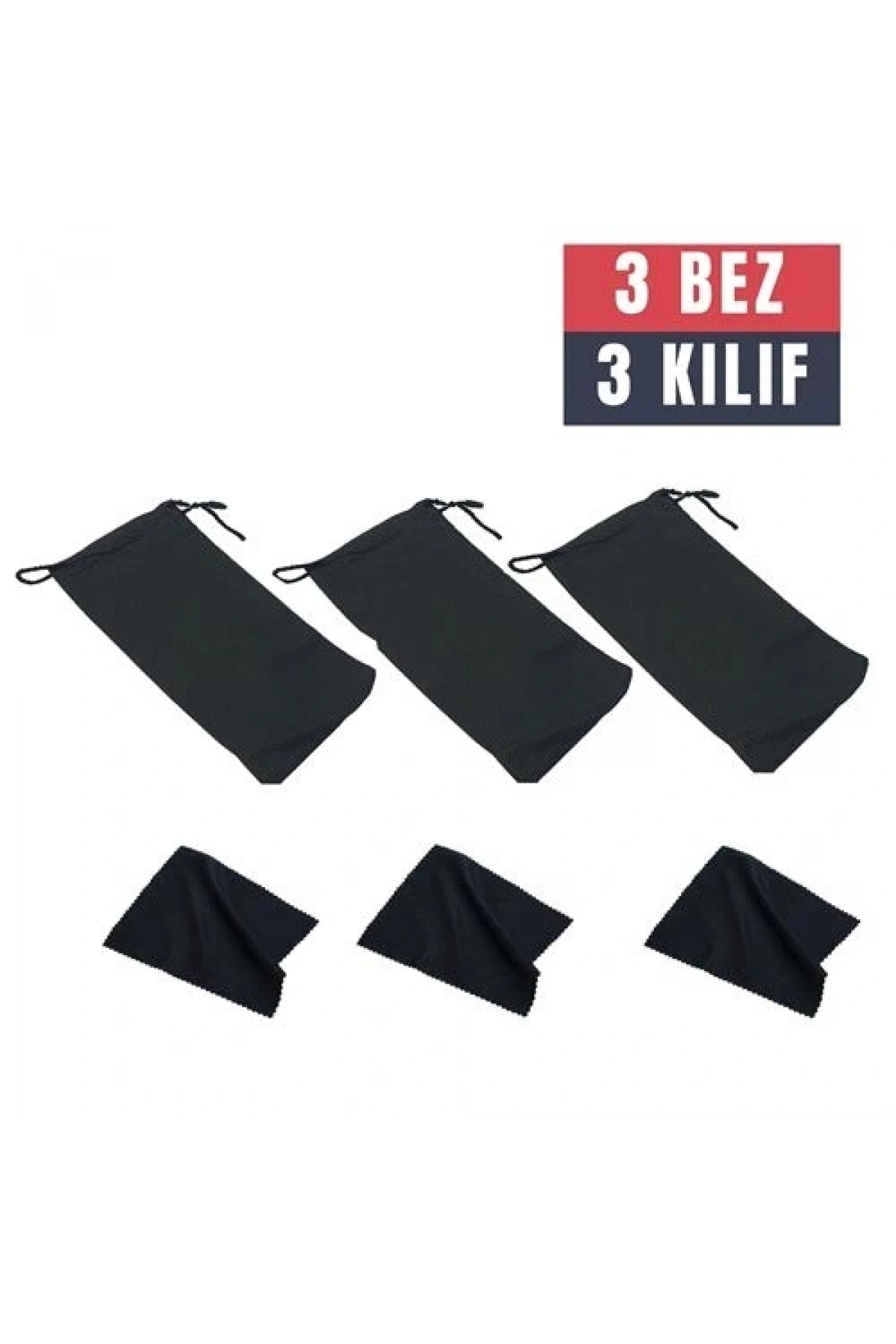 3 Adet Gözlük Kılıfı + Bez Seti