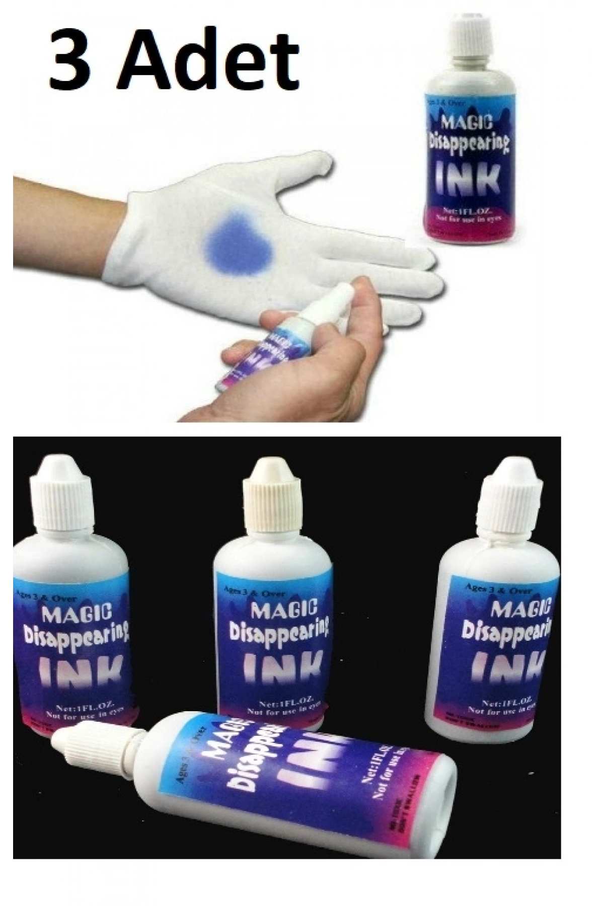 3 Adet Sihirli Şaka Mürekkebi