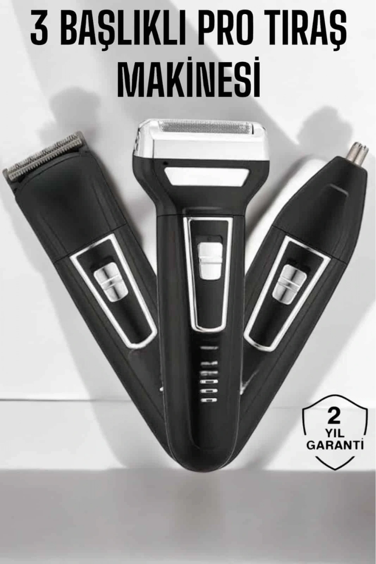 3 Başlıklı Profesyonel Tıraş Makinesi