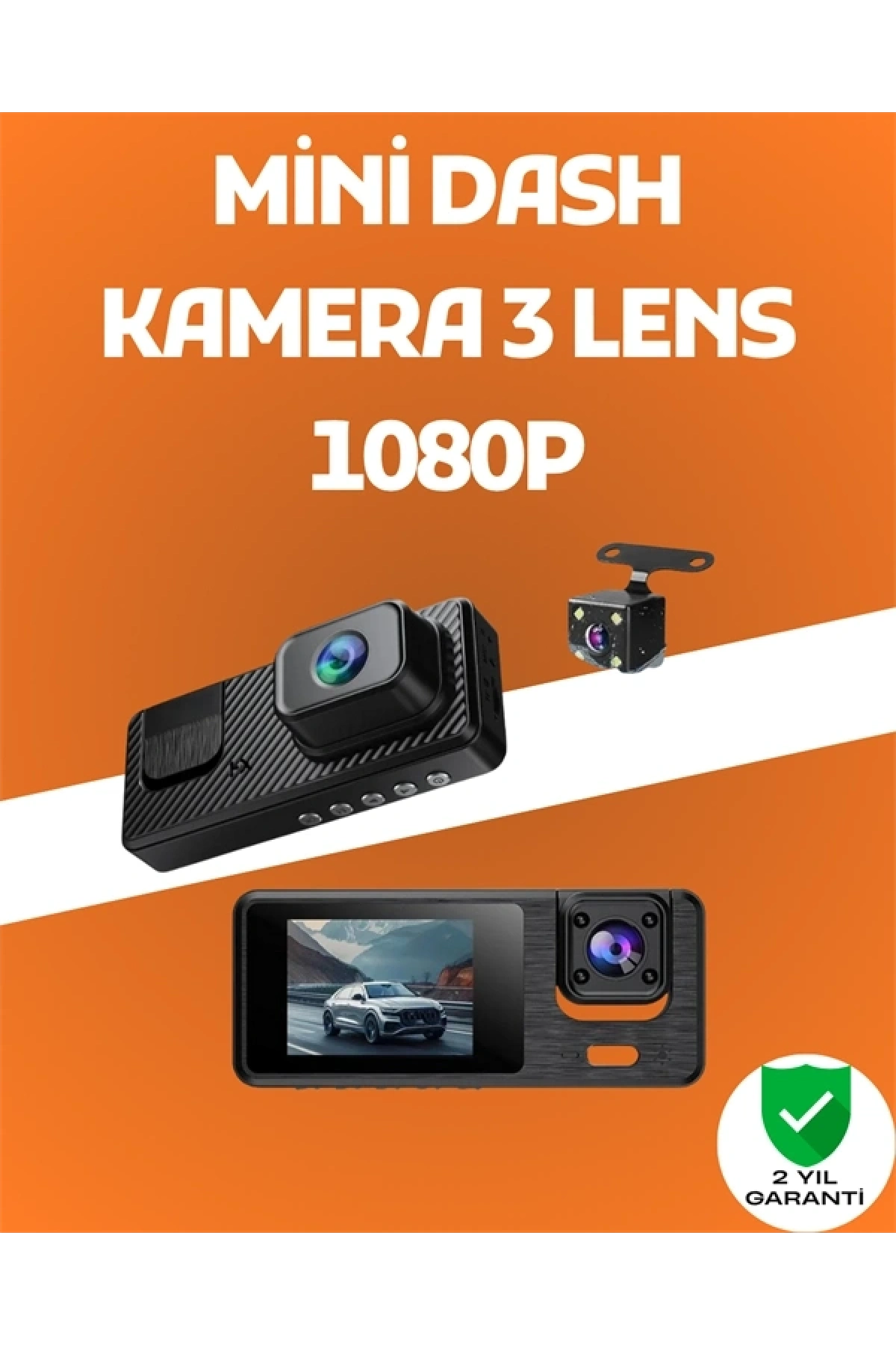 3 Kanallı Araç DVR – Ön + İç + Arka Kamera ile Tam Kapsama, Yüksek Güvenlik