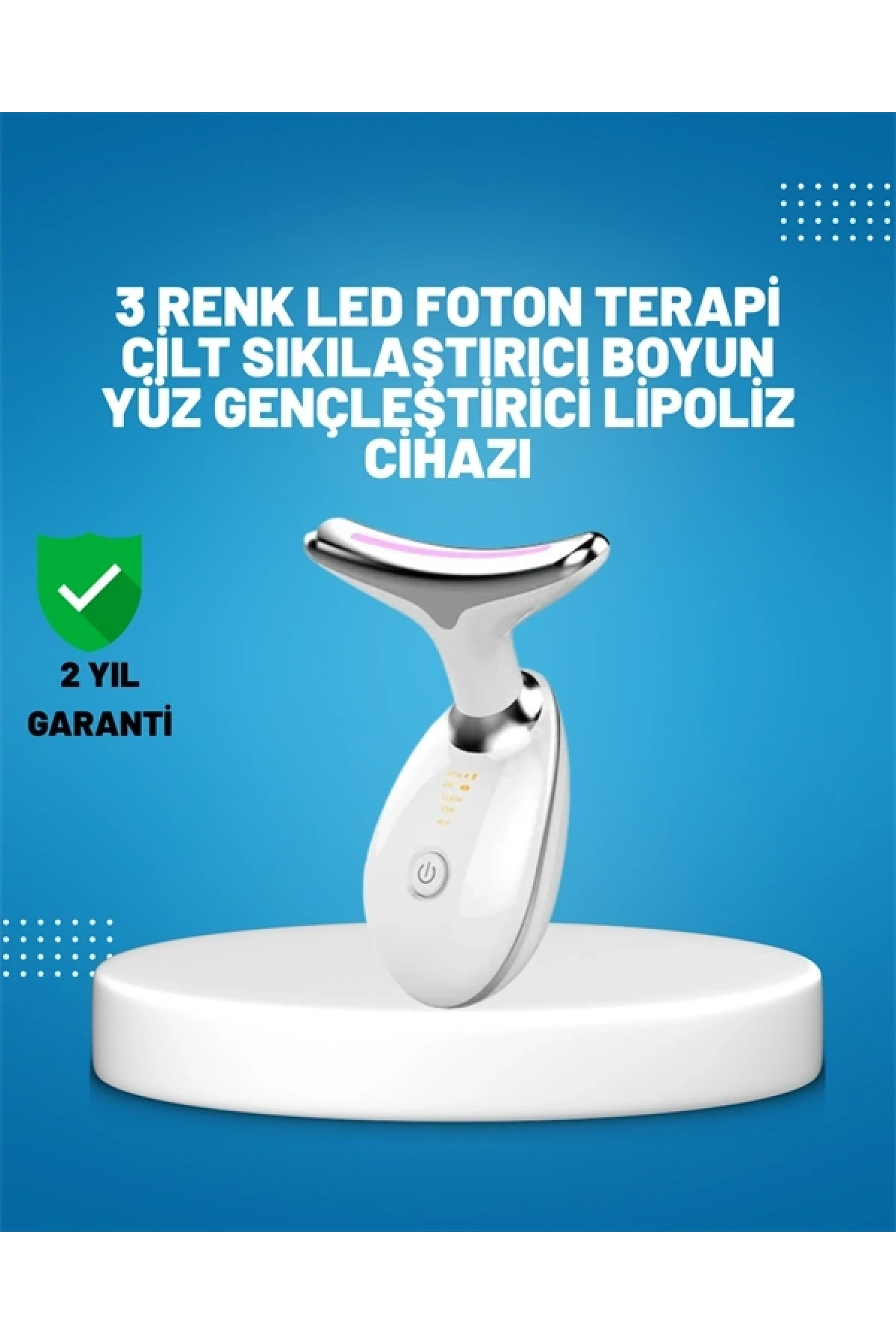 3 Modlu Boyun ve Yüz Bakım Cihazı – EMS, Temizleme, Sıcak Masaj ve Renkli Işık Terapi Özellikli