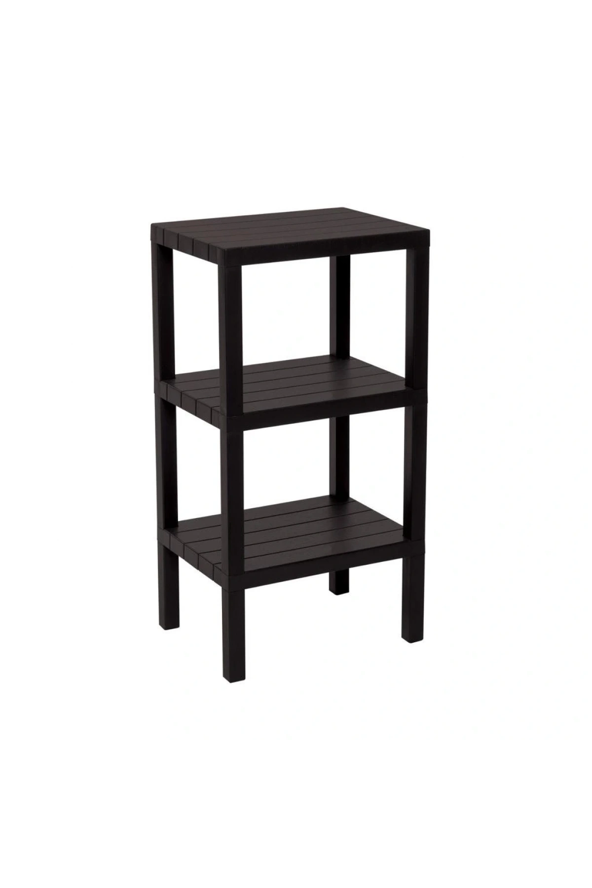 3 RAFLI SİYAH MODÜLER ÜNİTE PLASTİK 38x29x74 cm (5047)