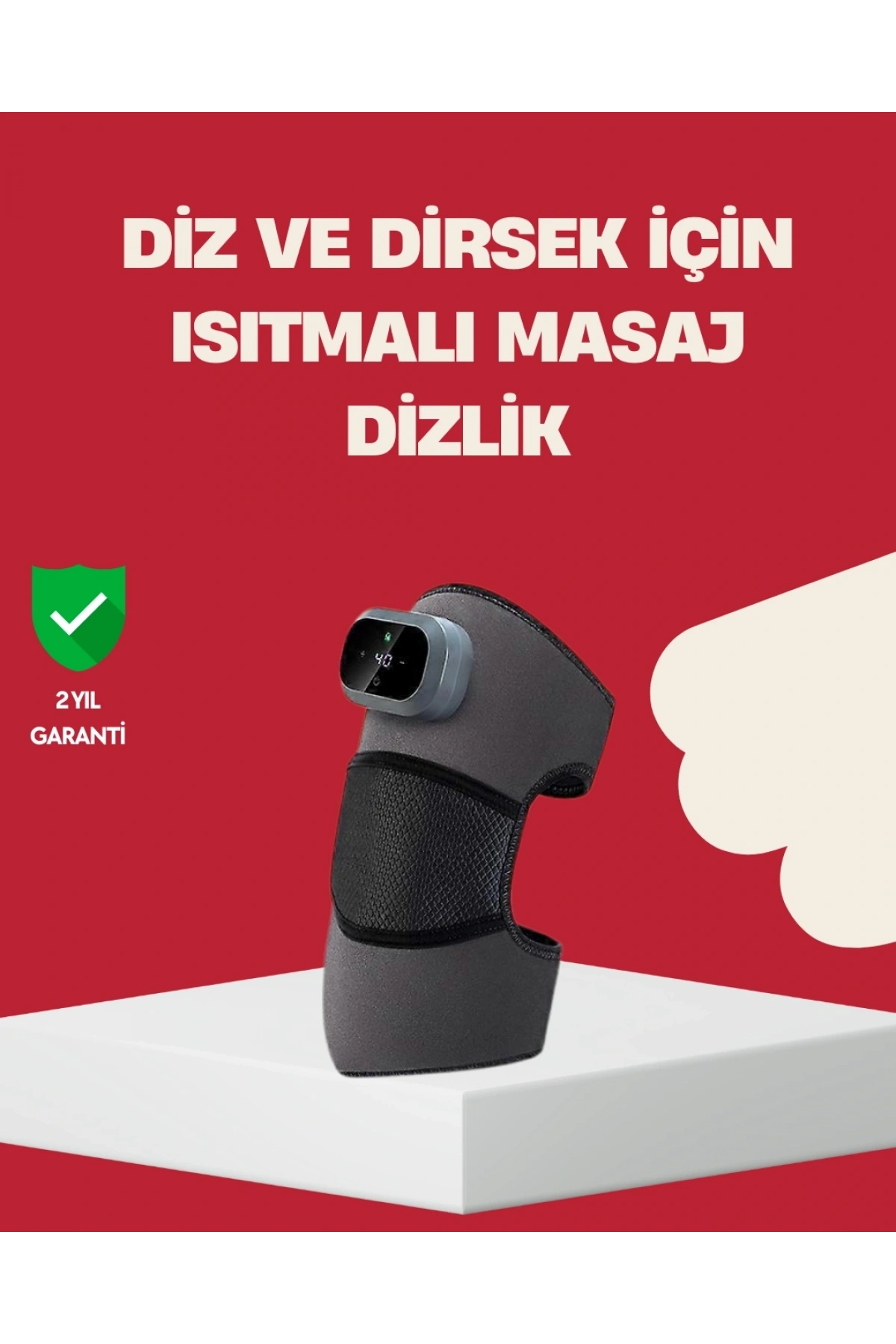 3 Seviyeli Titreşimli Isıtmalı Diz Bakım Masaj Cihazı