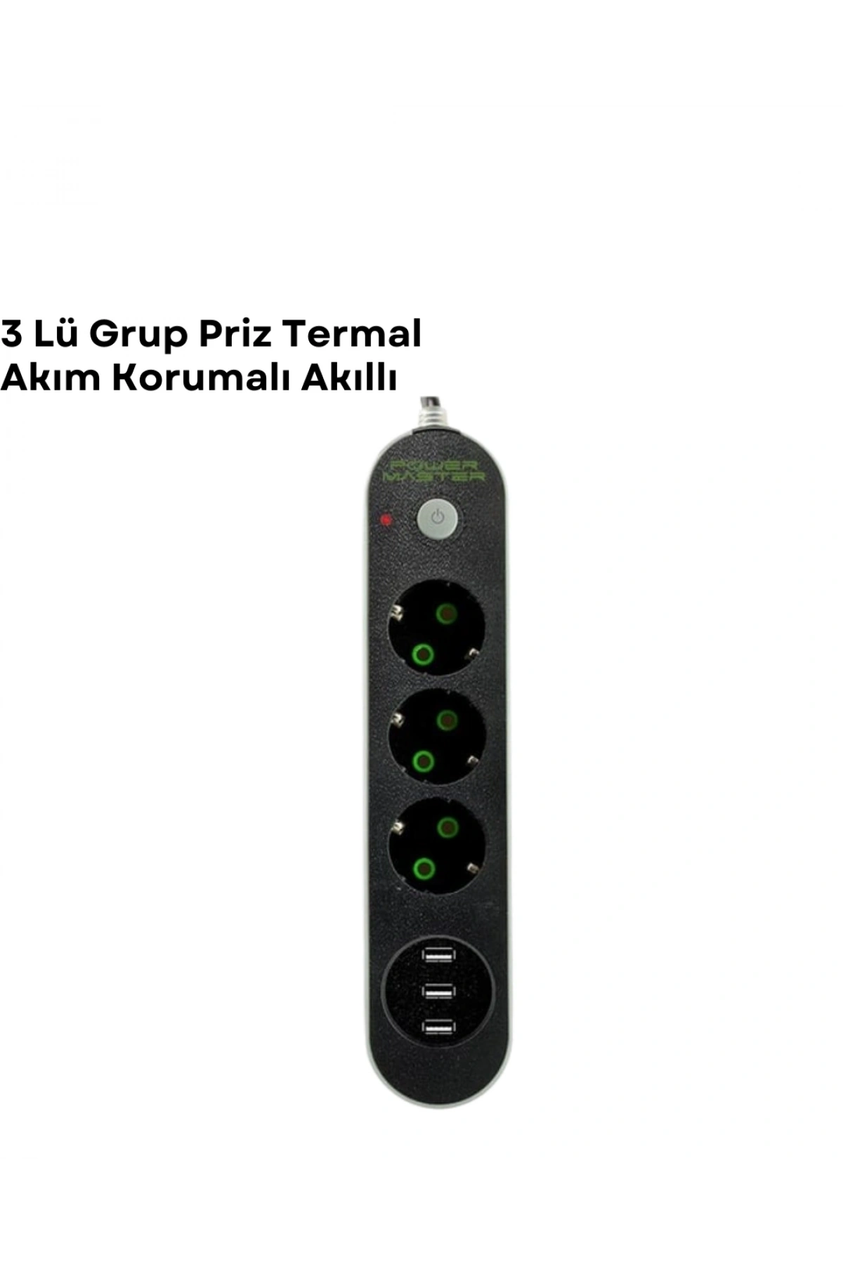 3 USB Portlu Üçlü Priz CXE103