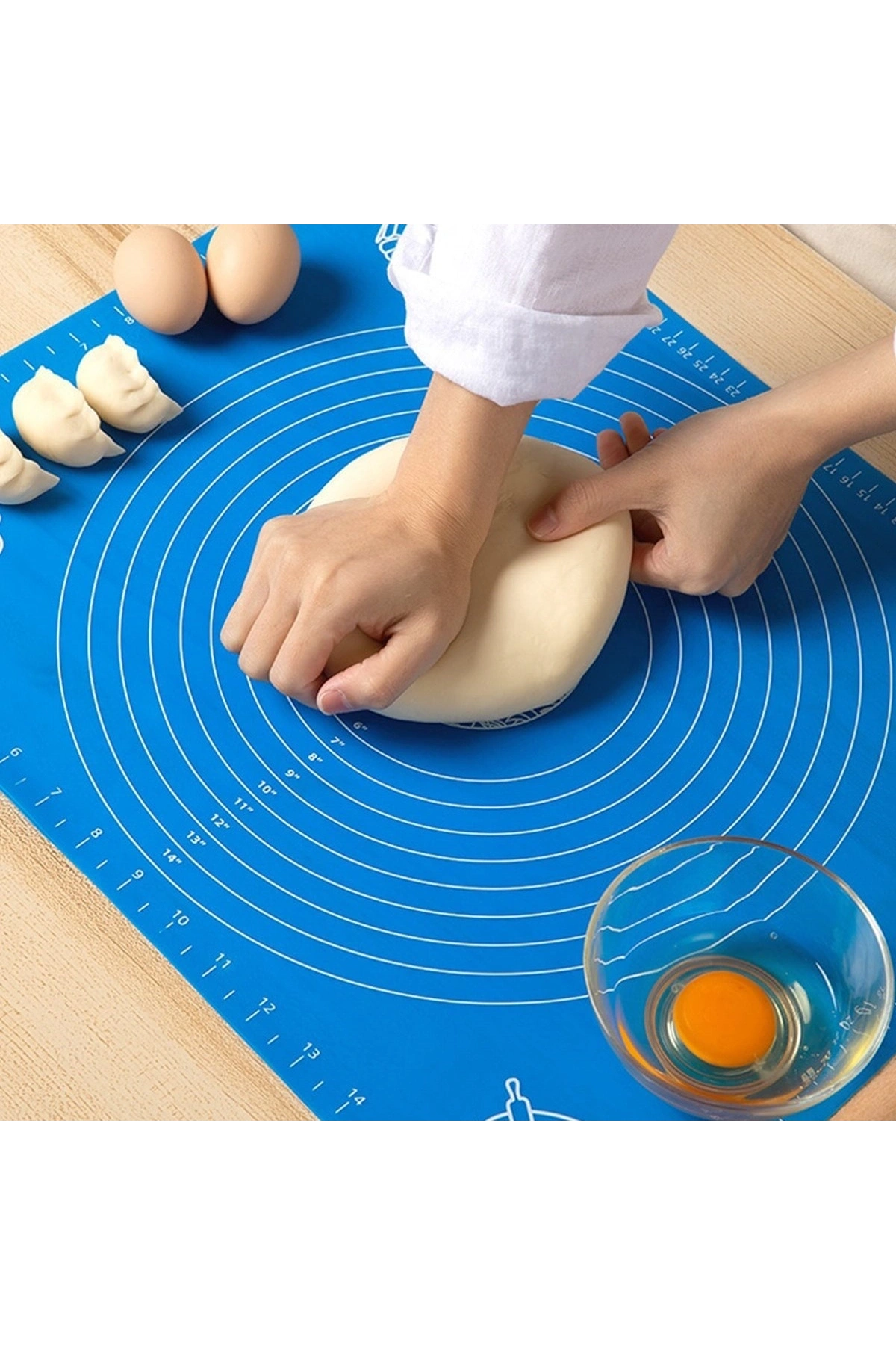 30*40 cm Hamur Matı Silikon Ölçekli Kullanımı Kolay Hamur Açma Matı (5047)