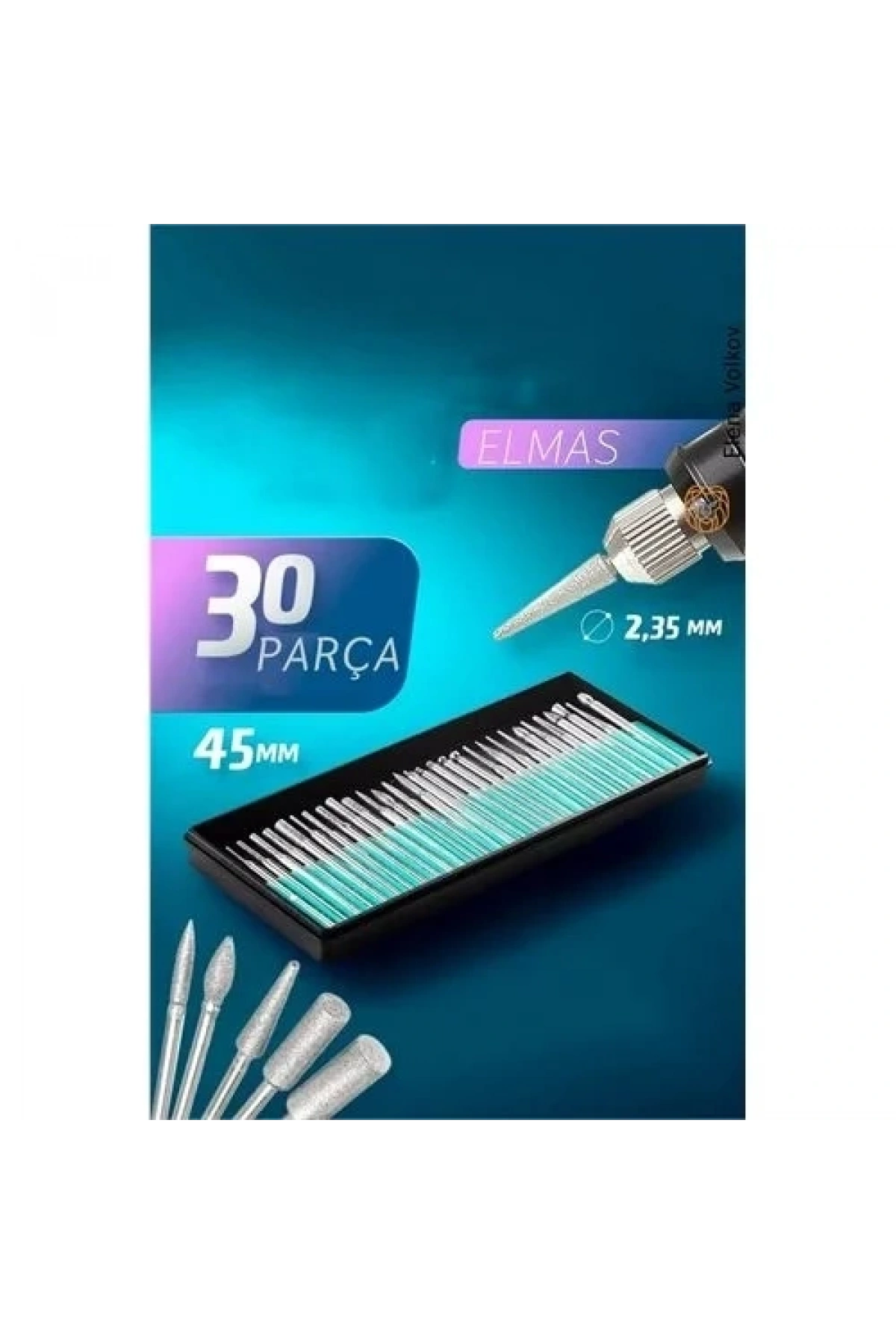 30lu Lüks Freze Uç Takımı Elektrikli Tırnak Törpü Ucu 30lu Uç Takımı