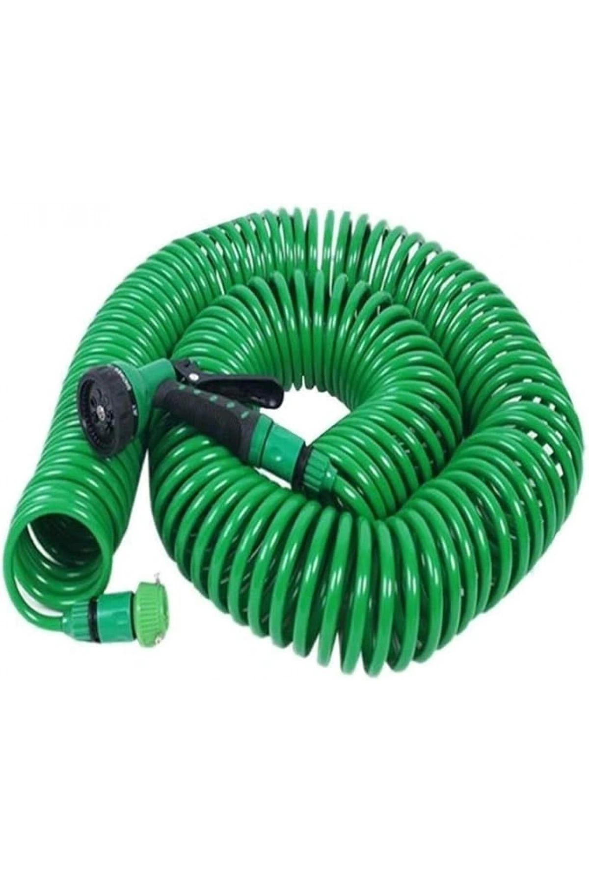 30 Metre Spiral Hortum + 4 Fonksiyonlu Özel Sulama Tabancası (5047)