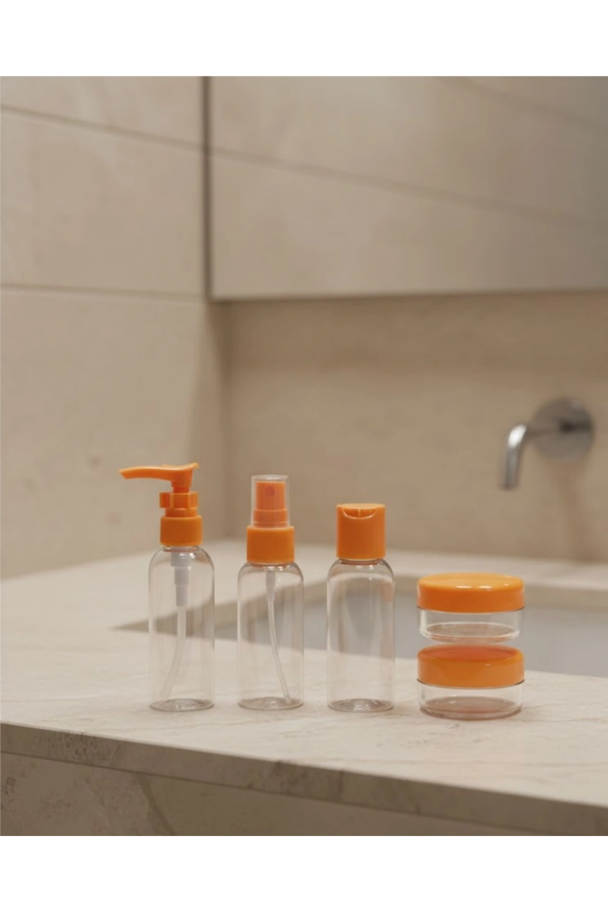 30 ml 5’li Seyahat Şişesi Seti Çantalı Kozmetik Organizer