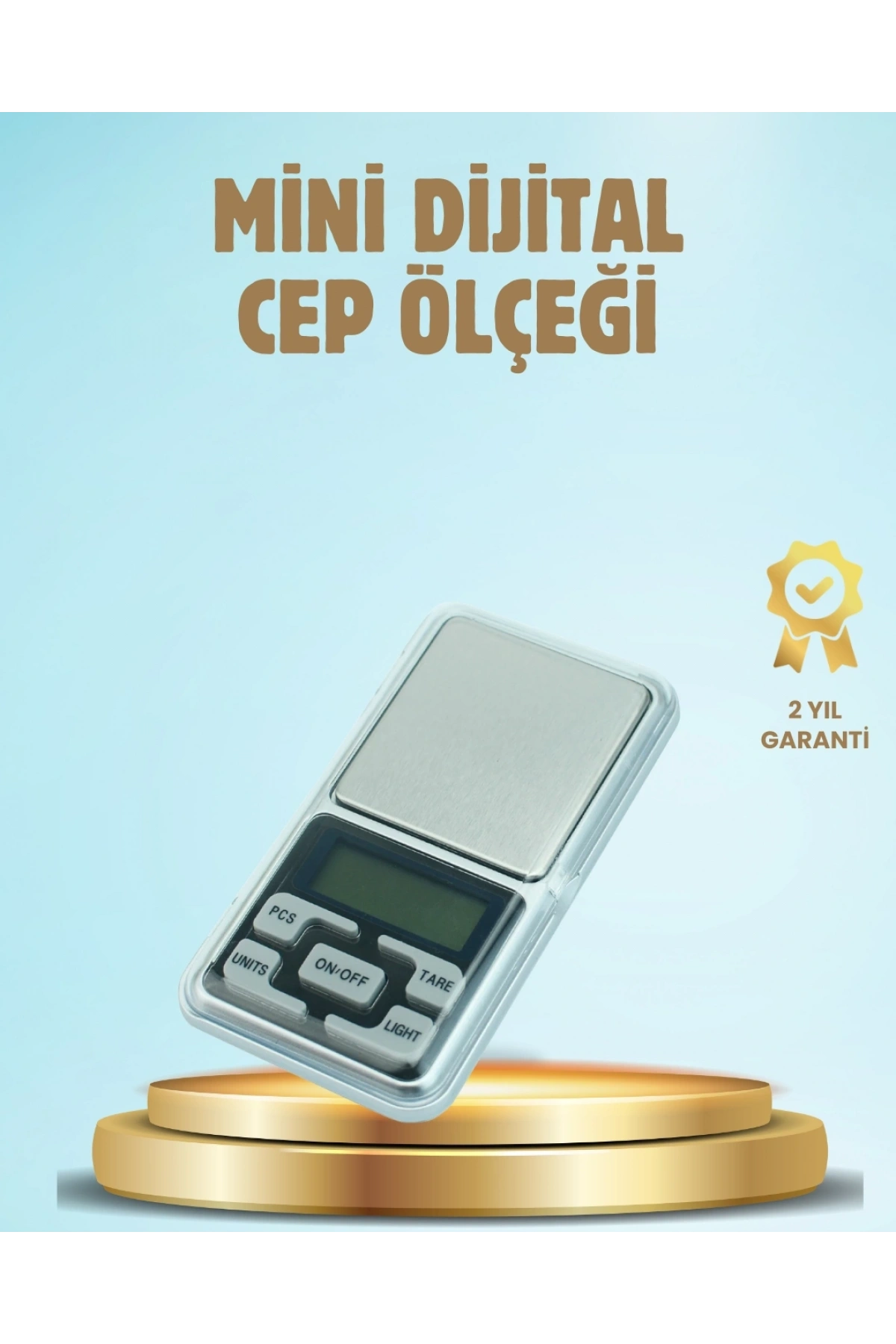 300 Gr Hassas Cep Terazisi Mavi Işıklı LCD Ekranlı