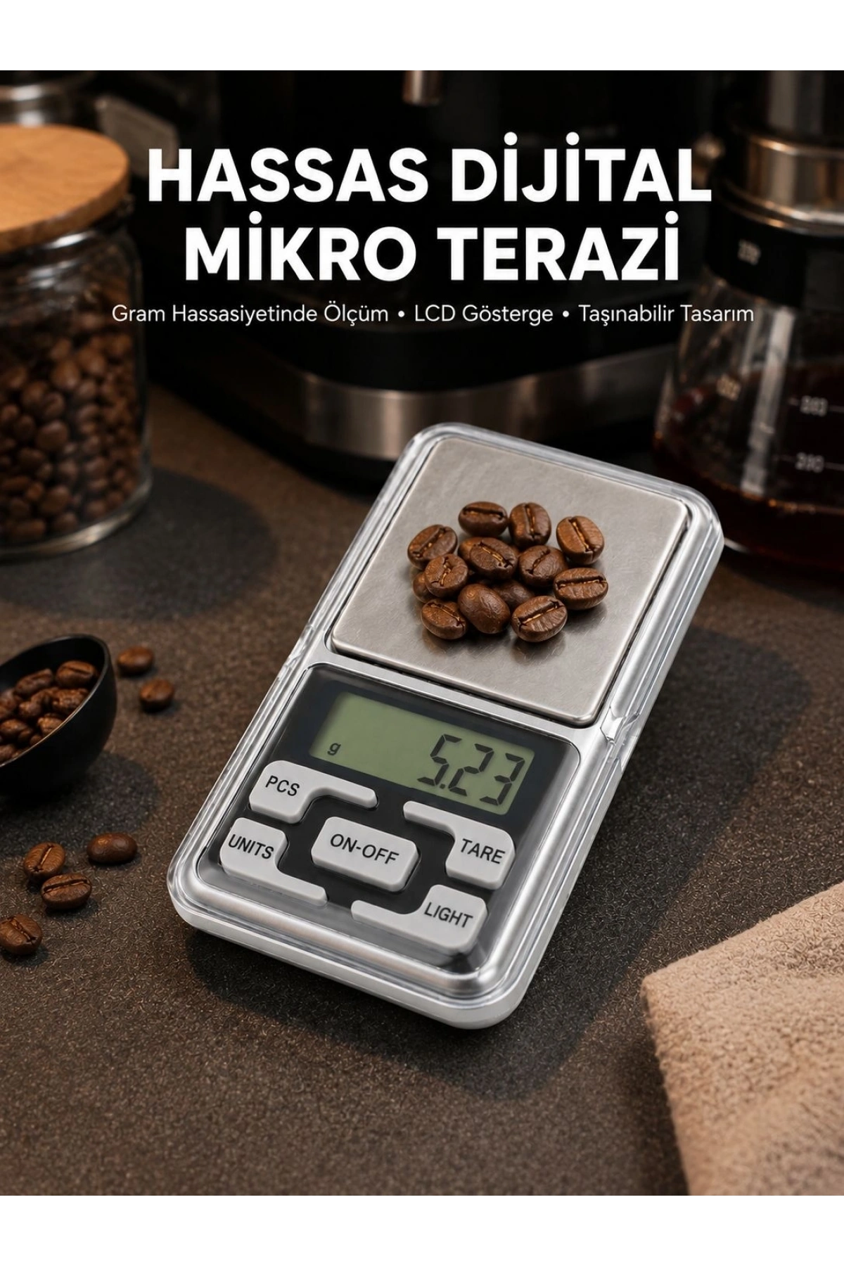 300 Gr Hassas Cep Terazisi Mavi Işıklı LCD Ekranlı Yeni Nesil