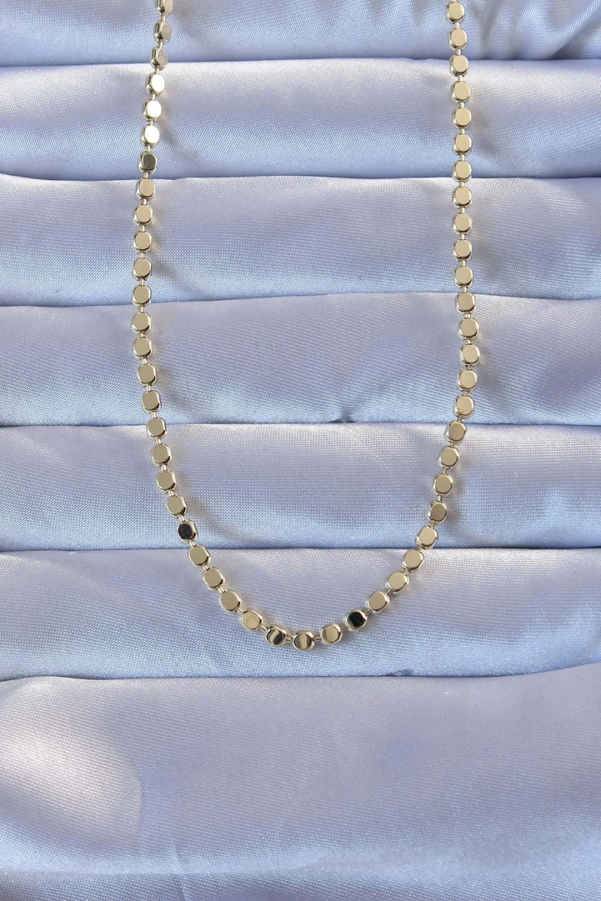 316L Çelik Gold Renk 60 cm Parçalı Ezme Kolye