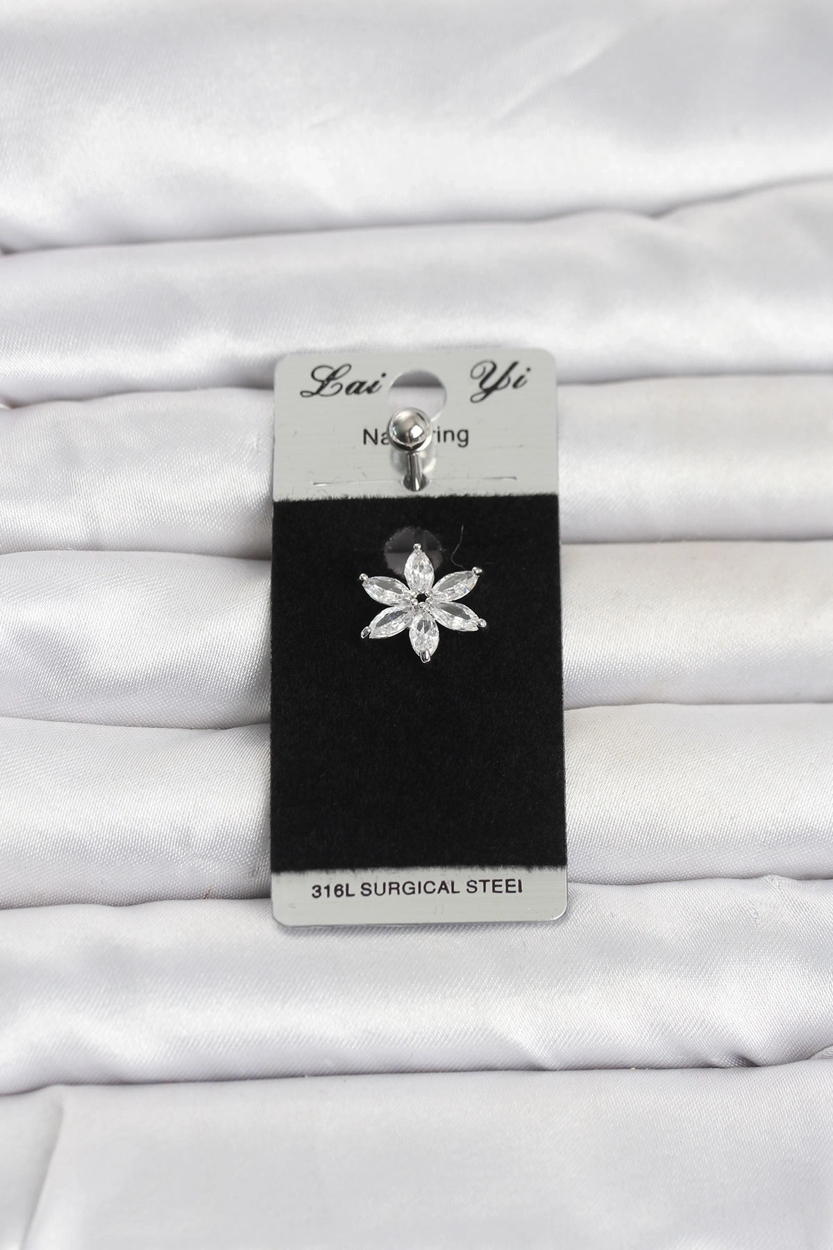 316L Cerrahi Çelik Lotus Model Göbek Piercing
