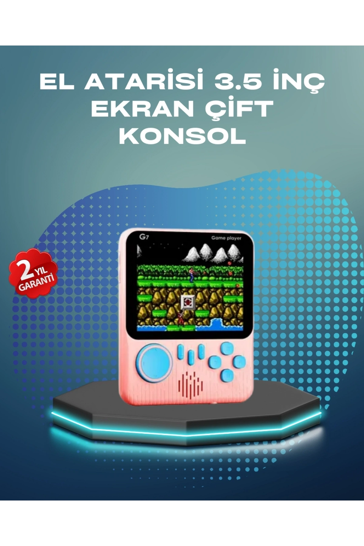 3.5 İnç LCD Ekranlı 666 Oyunlu Taşınabilir Retro Oyun Konsolu